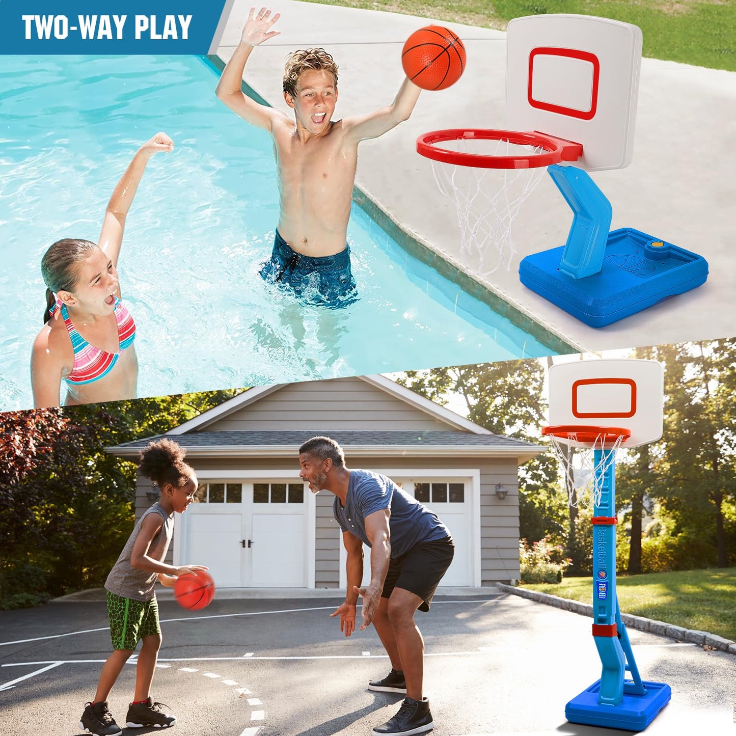 SUPER JOY Toddler Basketball Hoop – Adjustable Indoor & Outdoor Mini Basketball Goal for Kids