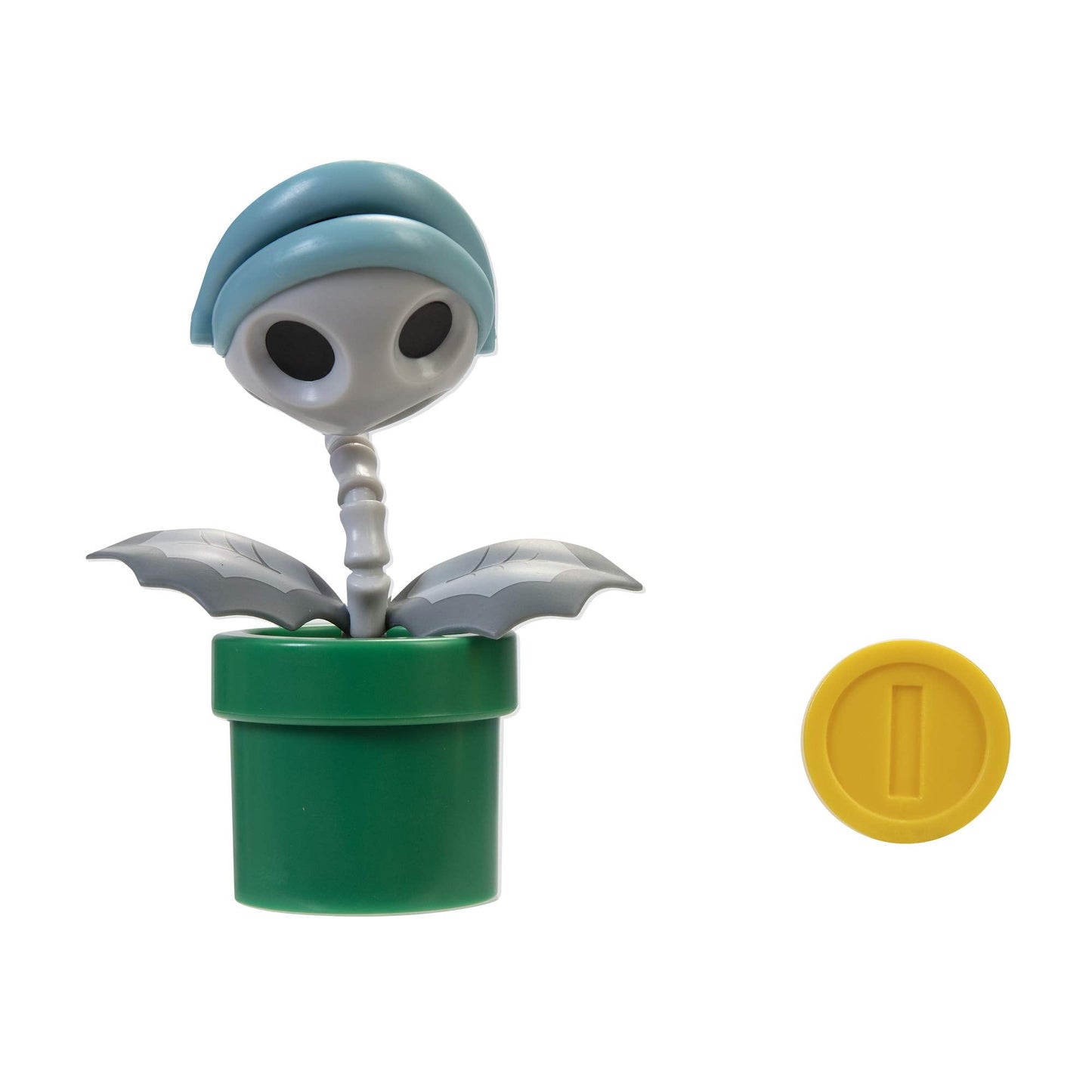 Super Mario Bone Piranha 4-Inch Poseable Figure with Coin Accessory – Collectibles for Kids & Fans (Ages 3+)