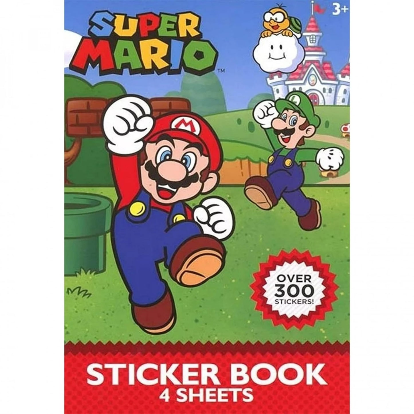 UPD Super Mario 4 Sheet Sticker Pad — 300+ Stickers (1 Set) | Super Mario Brothers