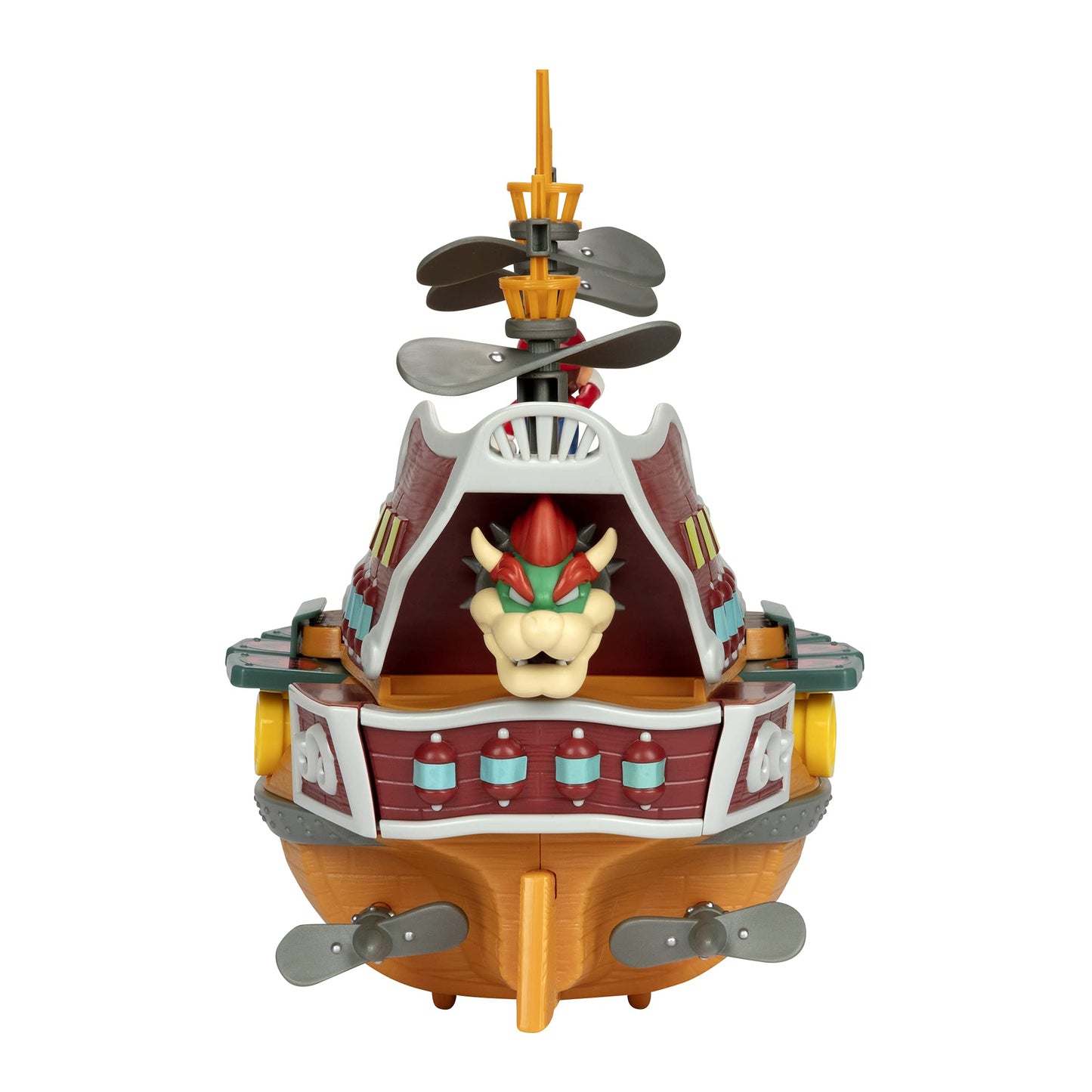 Super Mario Deluxe Bowser's Airship Playset with Mario Figure – Authentic Sounds