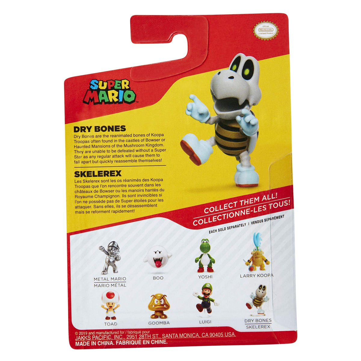 Super Mario Dry Bones Action Figure 2.5 Inch – White Collectible Toy