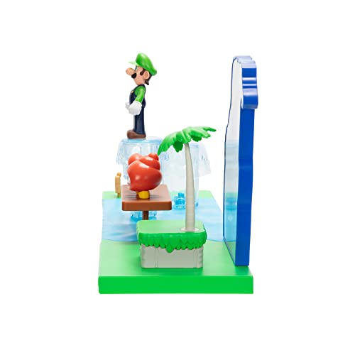 Super Mario Sparkling Waters Playset with Luigi & Huckit Crab – Interactive Levels