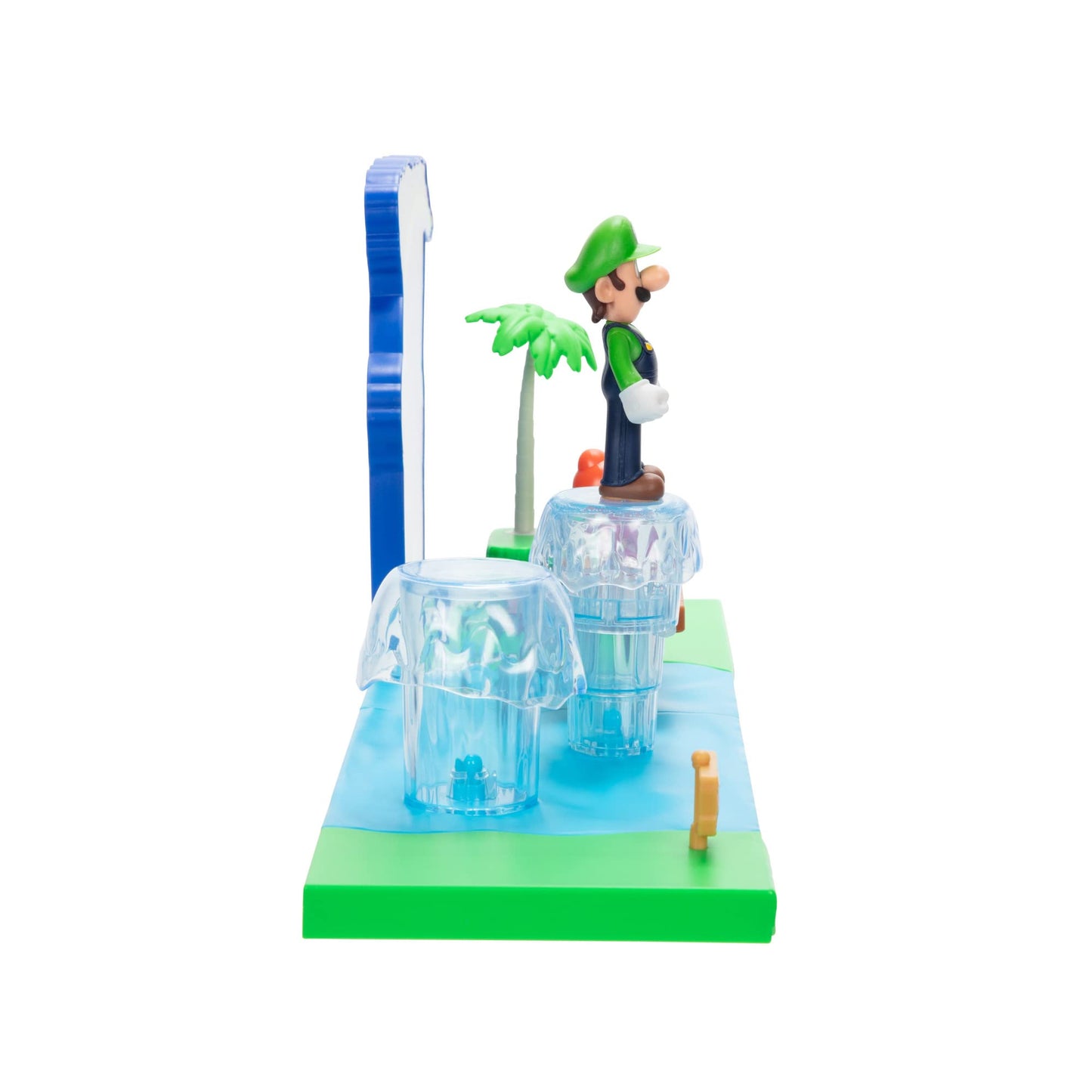 Super Mario Sparkling Waters Playset with Luigi & Huckit Crab – Interactive Levels