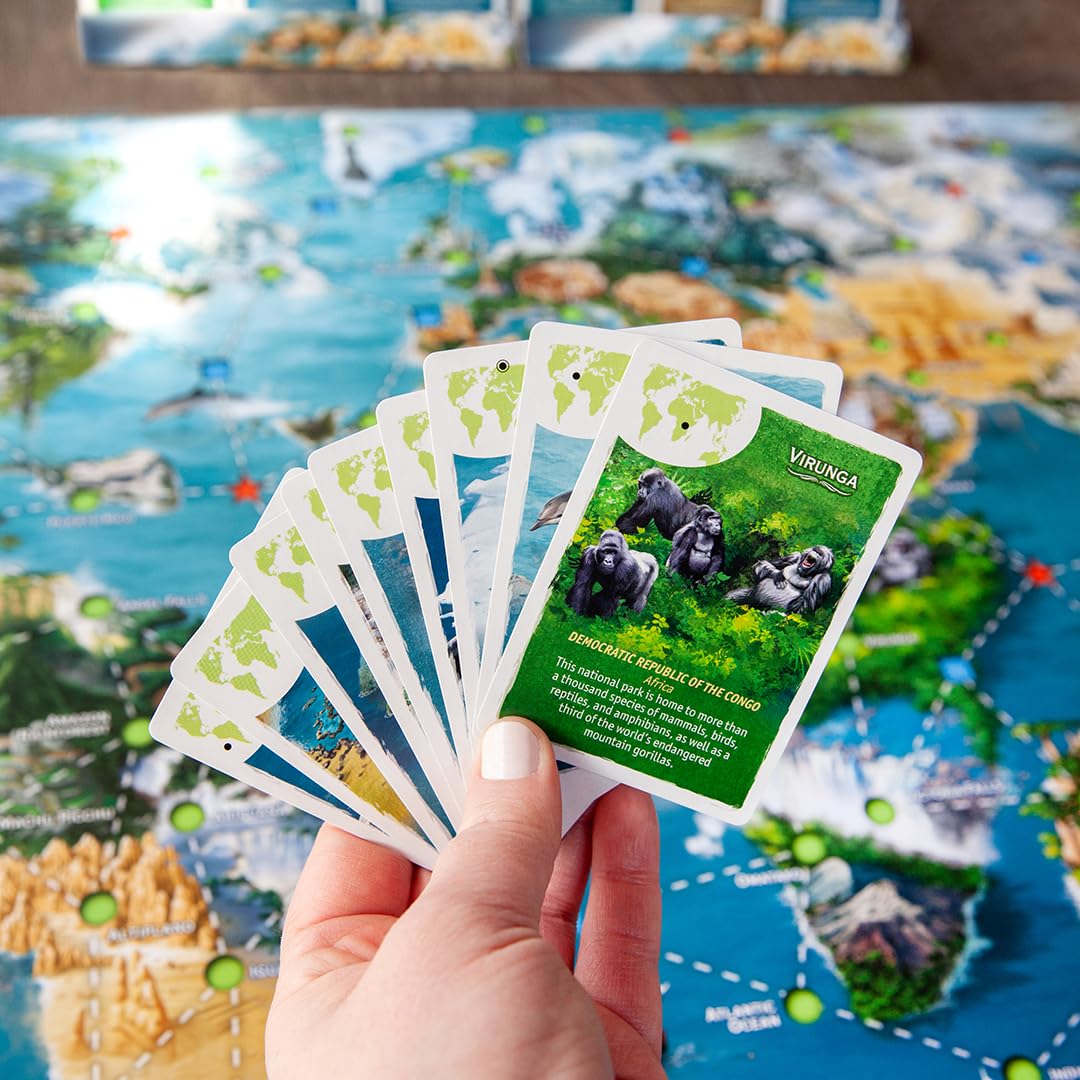 Super Meeple Expeditions Around the World | Family Strategy Board Game for 2-6 Players | 30 Minutes