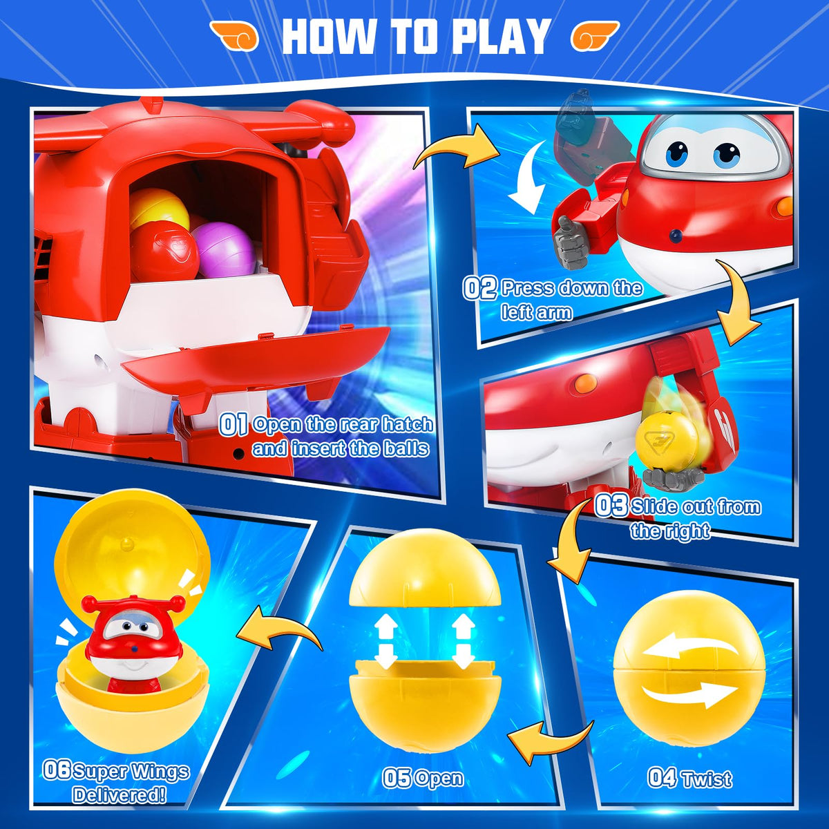 Super Wings Vending Machine Toy – Mini Gashapon with Balls & DIY Stickers
