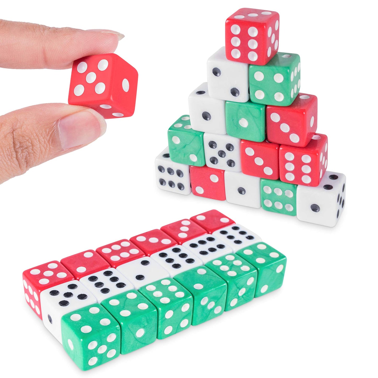 Super Z Outlet Standard 16mm Dice Set – Multicolor 18pc