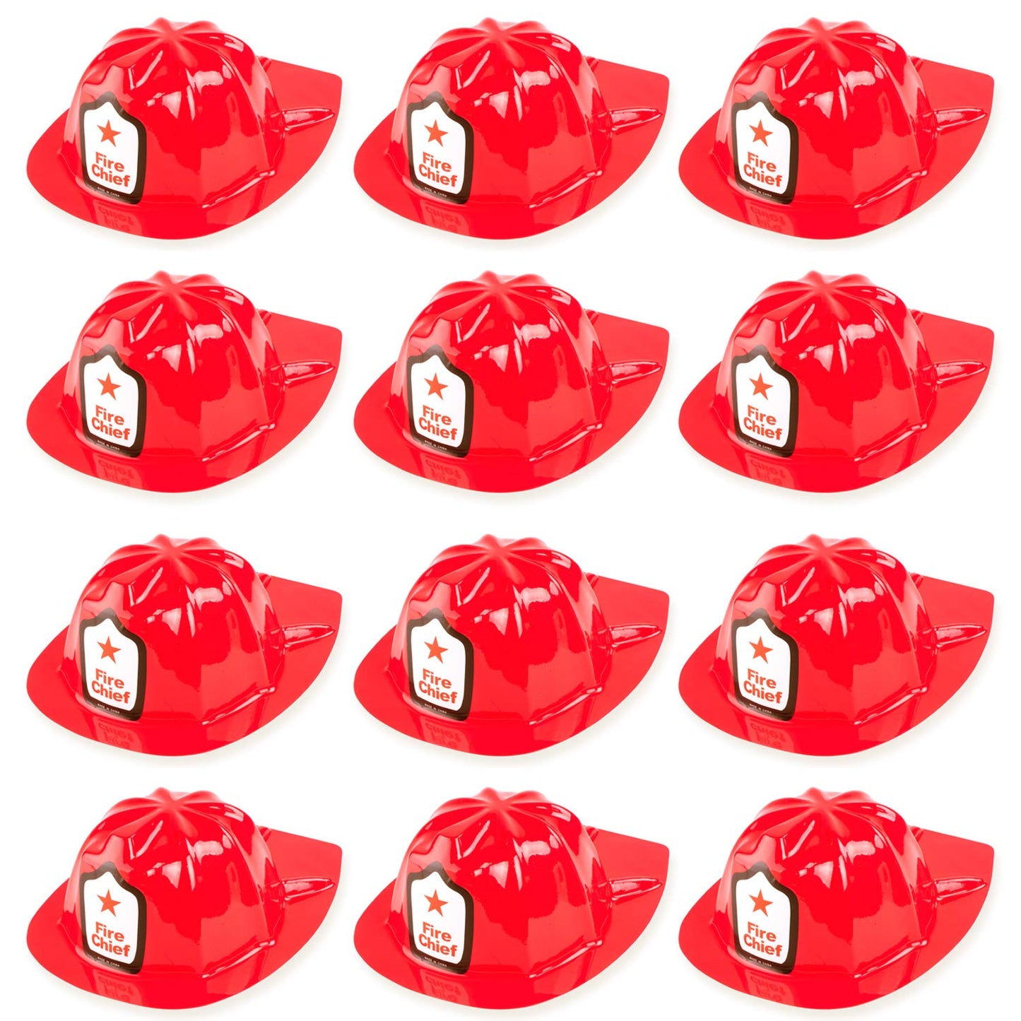 Super Z Outlet 12 Pack Firefighter Helmet Hats for Kids’ Costumes & Parties
