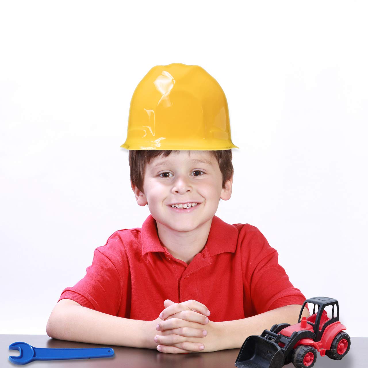 Super Z Outlet 12 Pack Yellow Construction Hats – Party Props & Dress-Up Hats for Kids & Adults