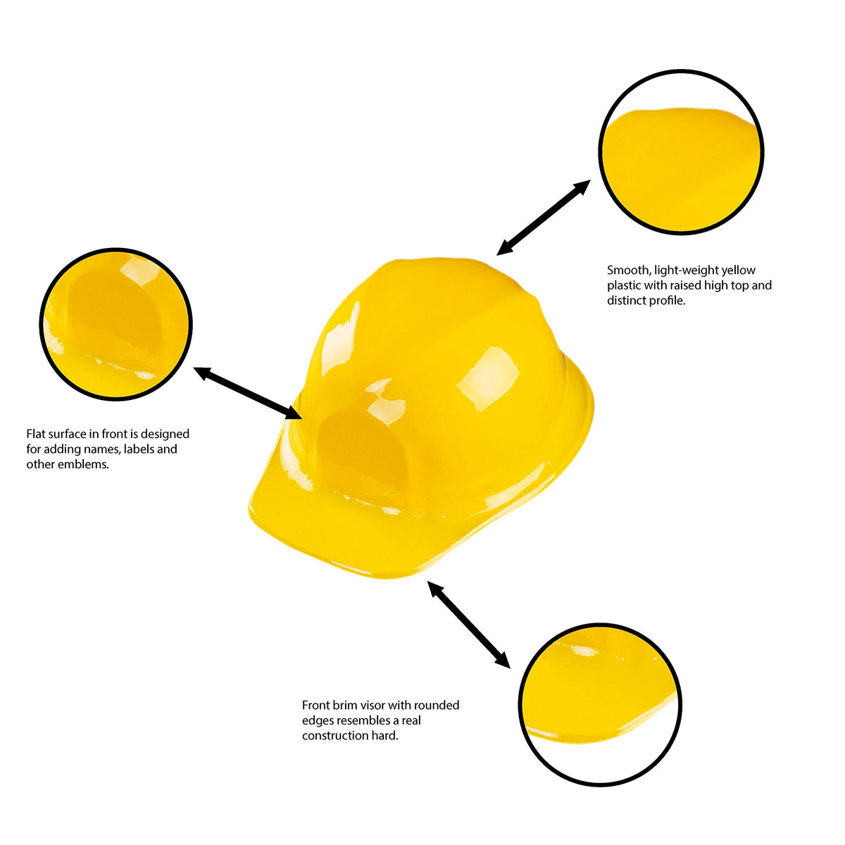 Super Z Outlet 12 Pack Yellow Construction Hats – Party Props & Dress-Up Hats for Kids & Adults