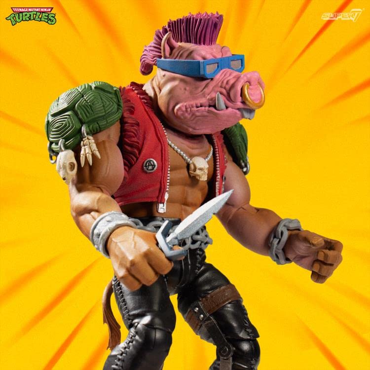 Super7 Bebop Ultimates Action Figure – TMNT 7-Inch Collectible (Multicolor)