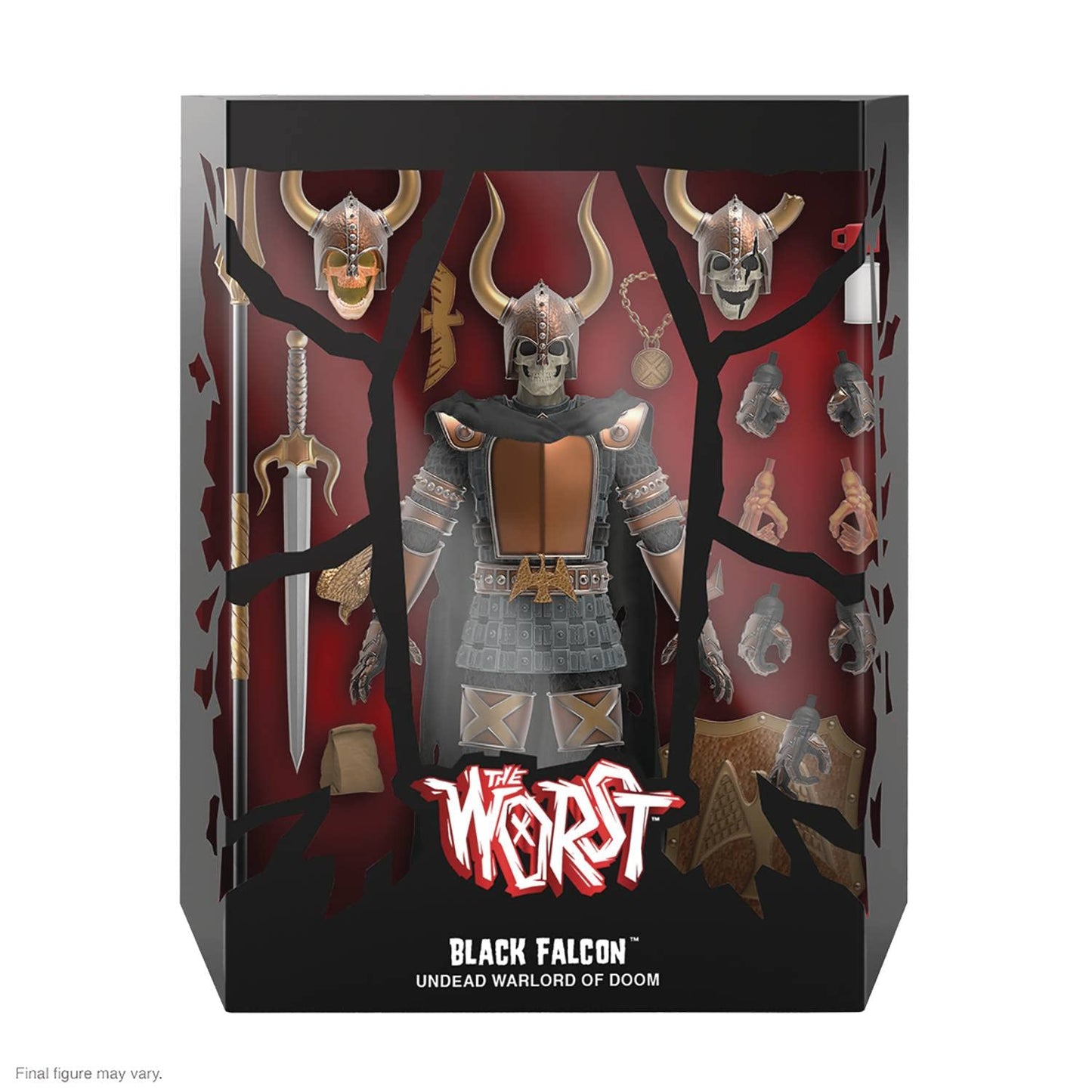 Super7 ULTIMATES! Black Falcon – 7-Inch The Worst Action Figure with Accessories