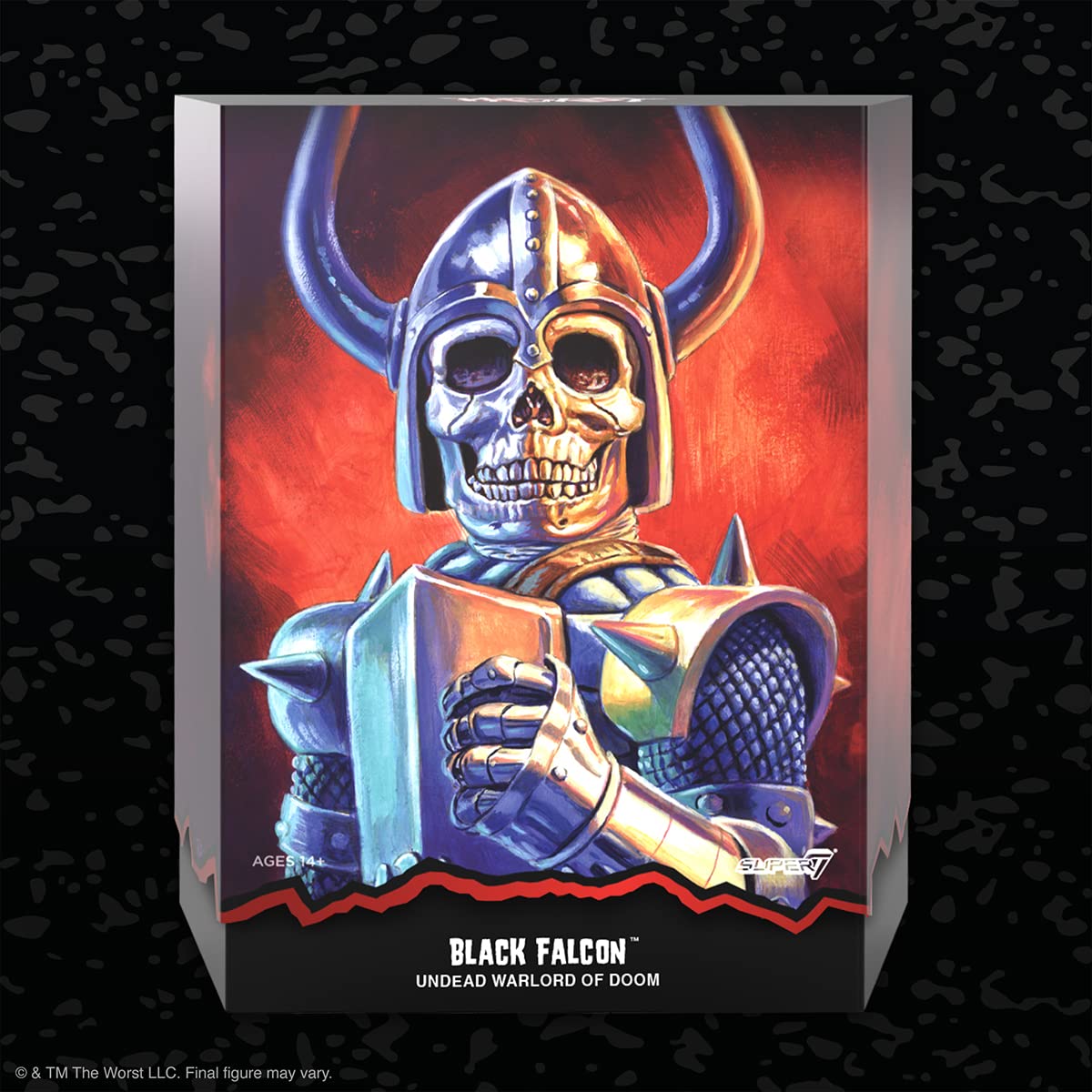 Super7 ULTIMATES! Black Falcon – 7-Inch The Worst Action Figure with Accessories