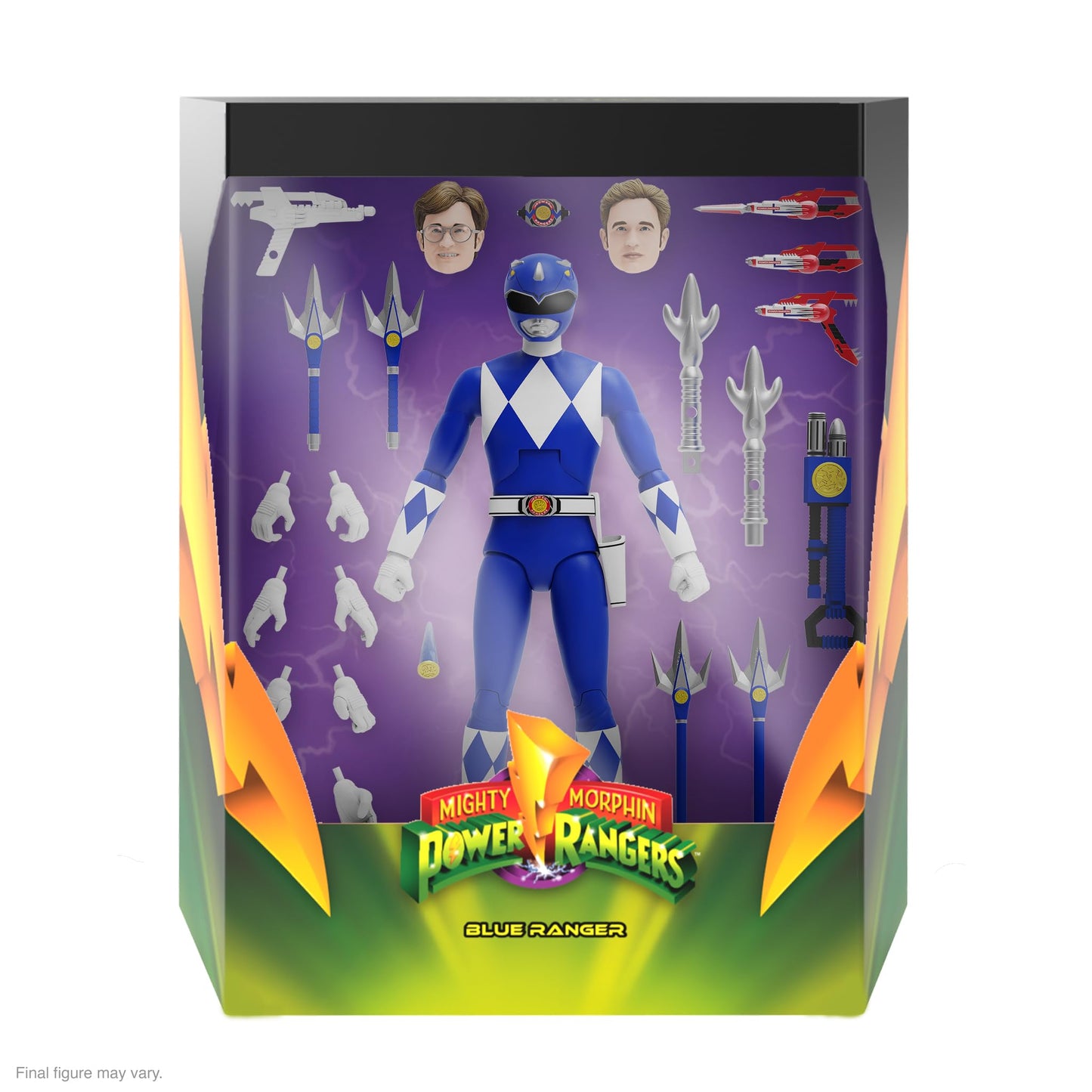 Super7 Mighty Morphin Power Rangers ULTIMATES! Blue Ranger Figure – 7-Inch Articulated Collectible