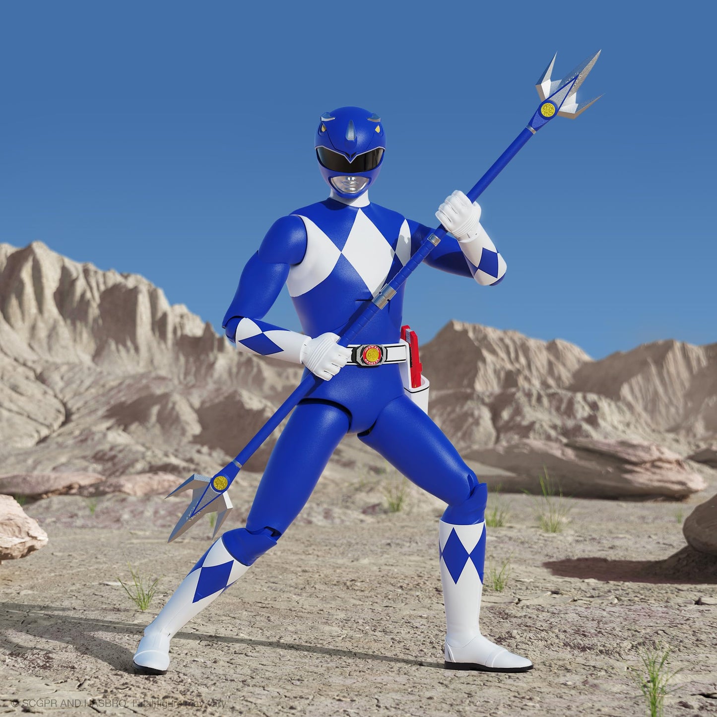 Super7 Mighty Morphin Power Rangers ULTIMATES! Blue Ranger Figure – 7-Inch Articulated Collectible