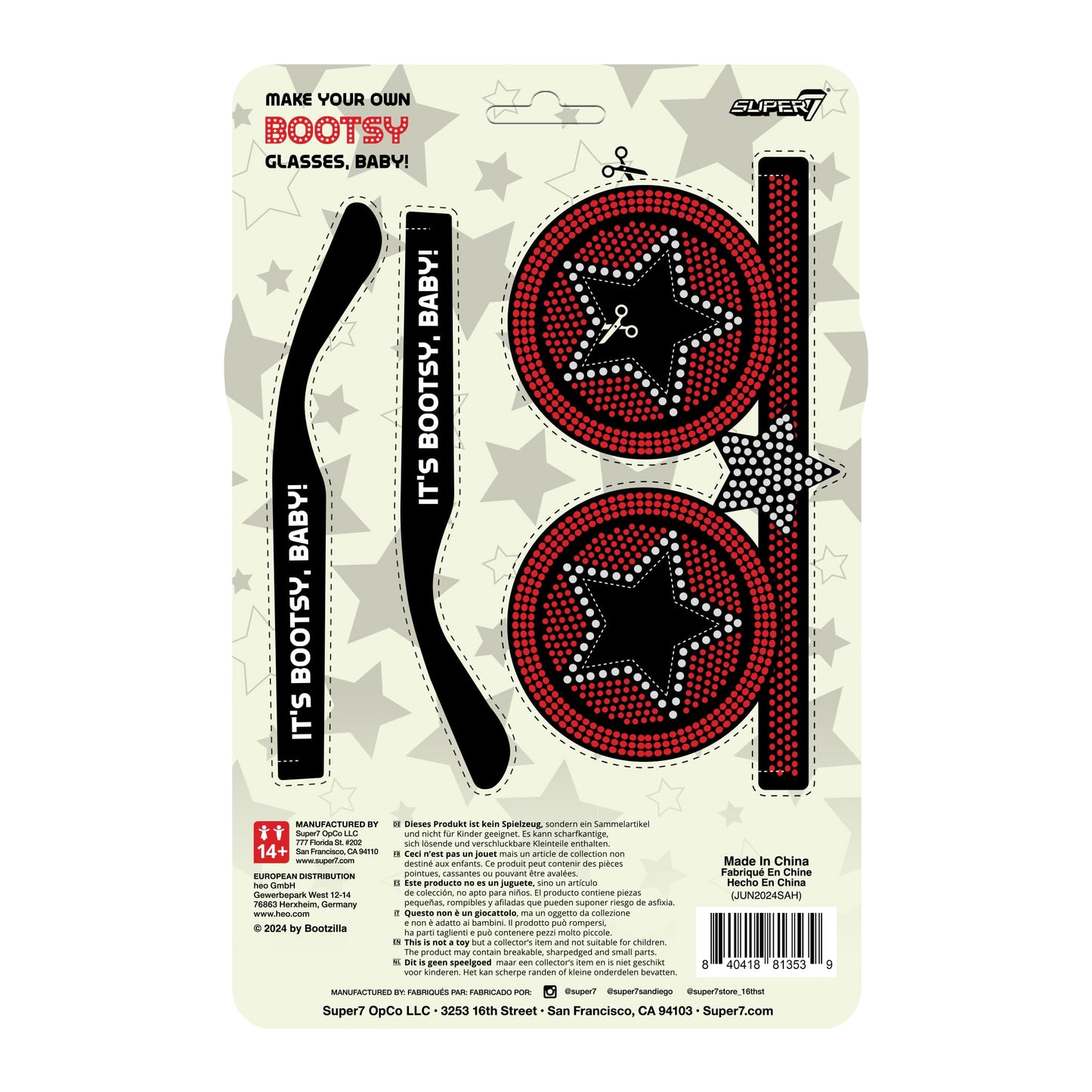 Super7 Bootsy Collins Glow – 3.75-Inch Glow Figure with Star Bass Accessory
