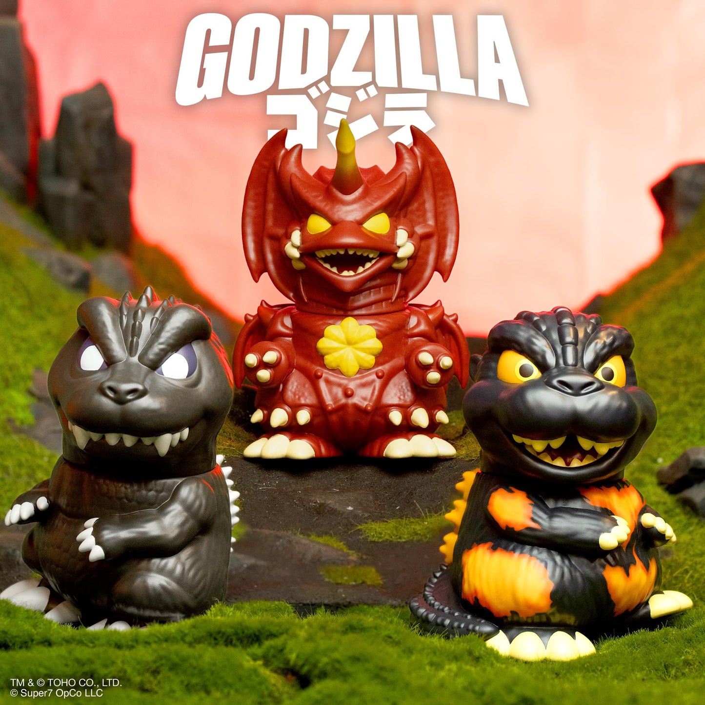 Super7 Burning Godzilla '95 FUN! FUN! 5-Inch Vinyl Figure – Toho Godzilla Collectible Toy