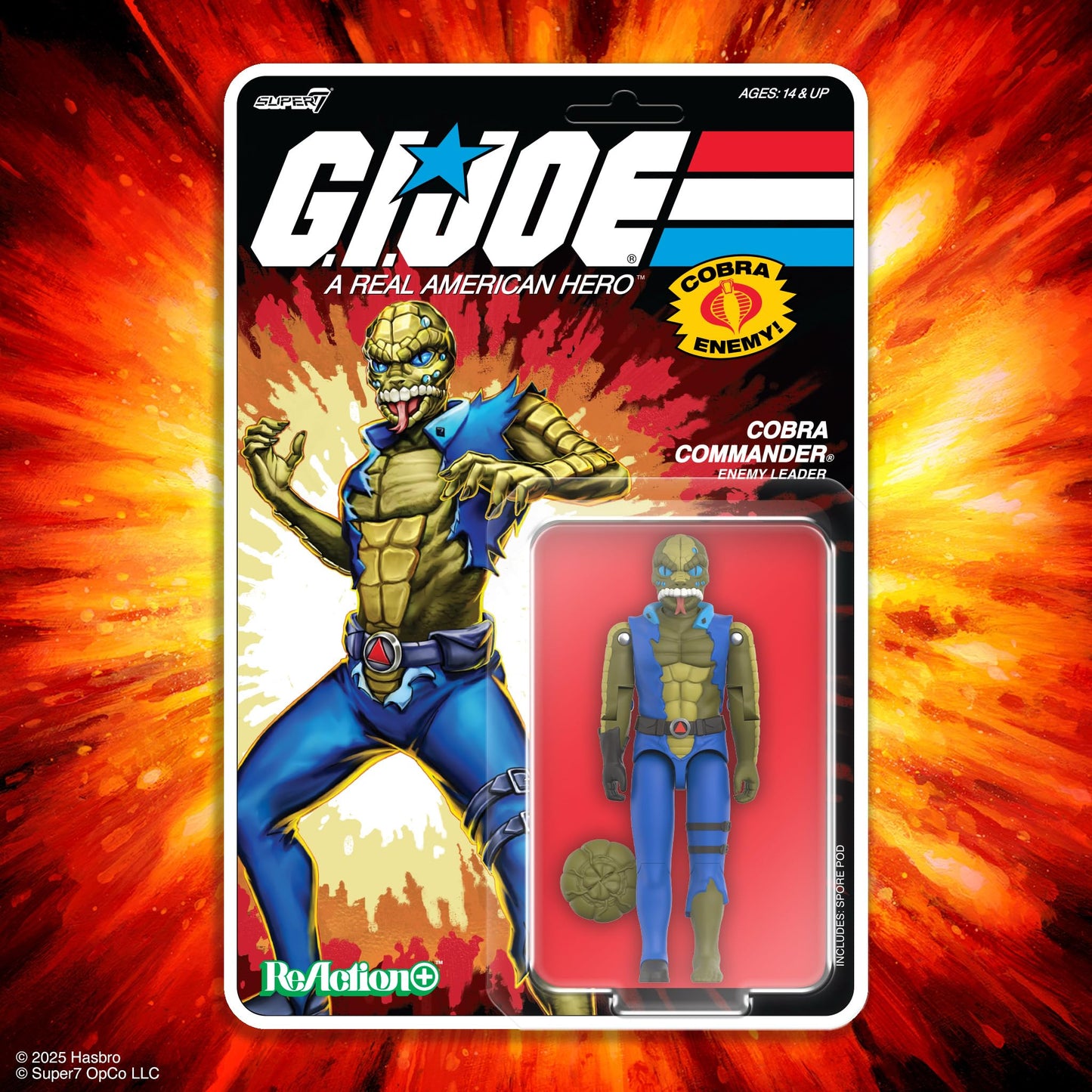 Super7 Reaction+ G.I. Joe Cobra Commander (Once a Man) - 3.75-inch Action Figure with Spore Pod Accessory