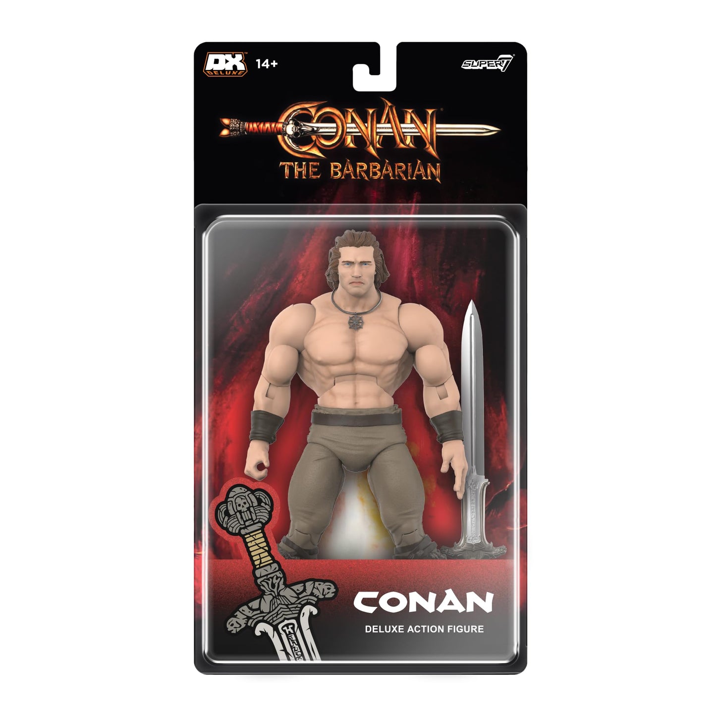 Super7 Conan The Barbarian Deluxe Iconic Pose – 7" Conan Action Figure with Atlantean Sword Accessory