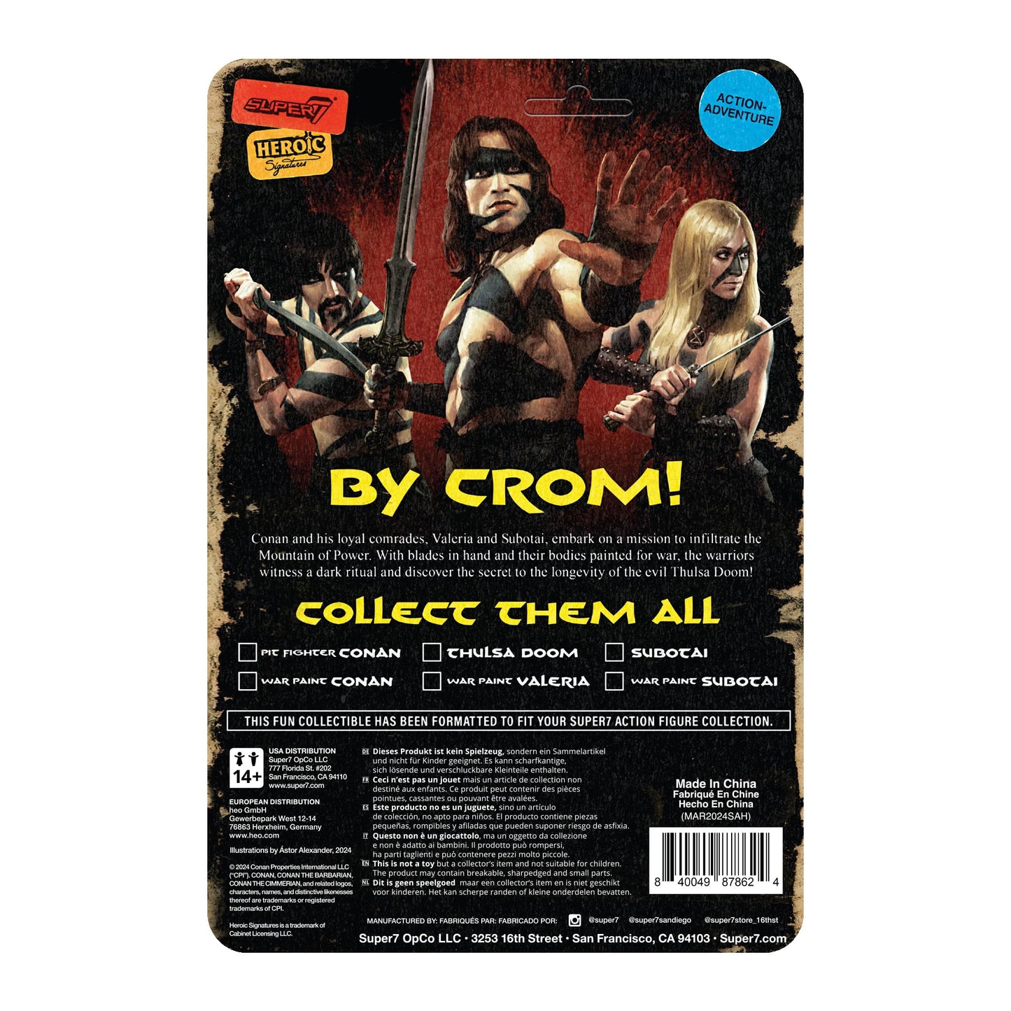 Super7 Conan the Barbarian War Paint 3.75-Inch Action Figure with Atlantean Sword