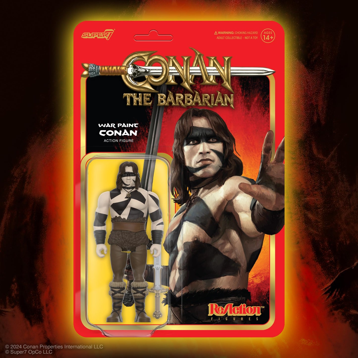 Super7 Conan the Barbarian War Paint 3.75-Inch Action Figure with Atlantean Sword