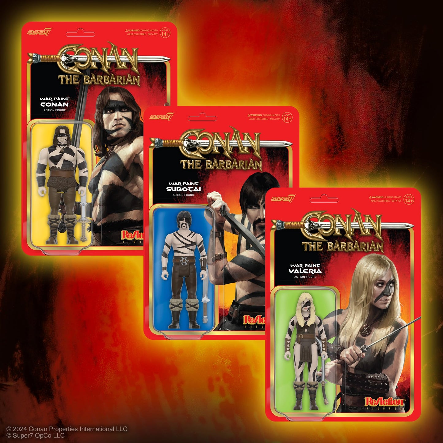 Super7 Conan the Barbarian War Paint 3.75-Inch Action Figure with Atlantean Sword