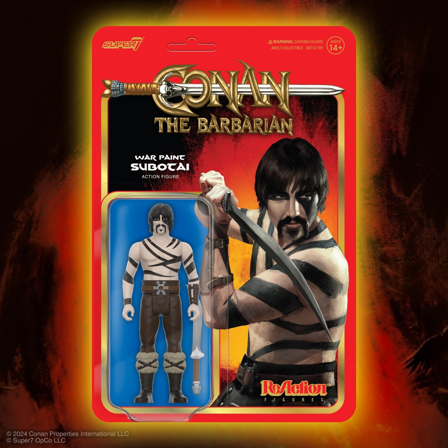 Super7 Conan War Paint Subotai – 3.75-inch Action Figure with Sword Accessory