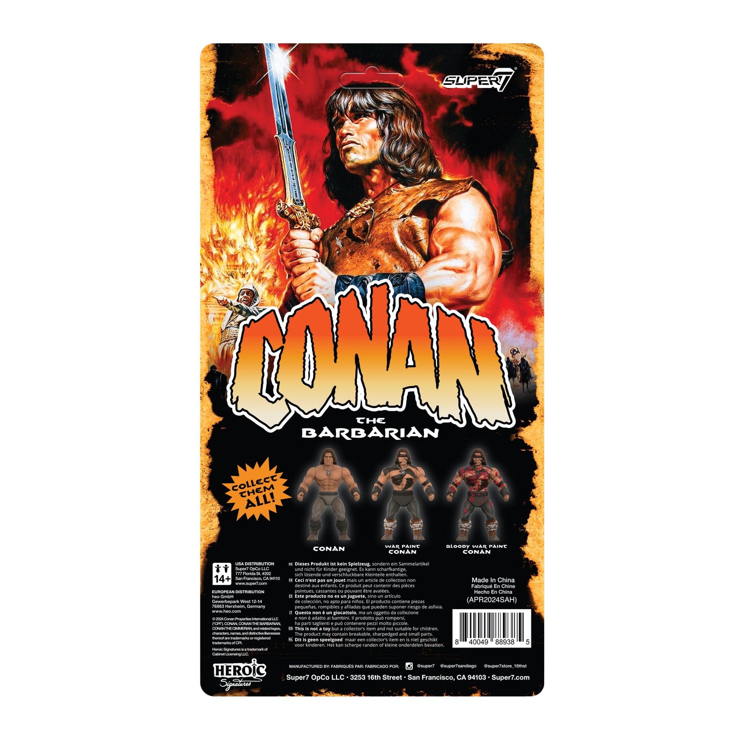 Super7 Conan The Barbarian Vintage Figure Wave 02 – War Paint Conan Action Figure