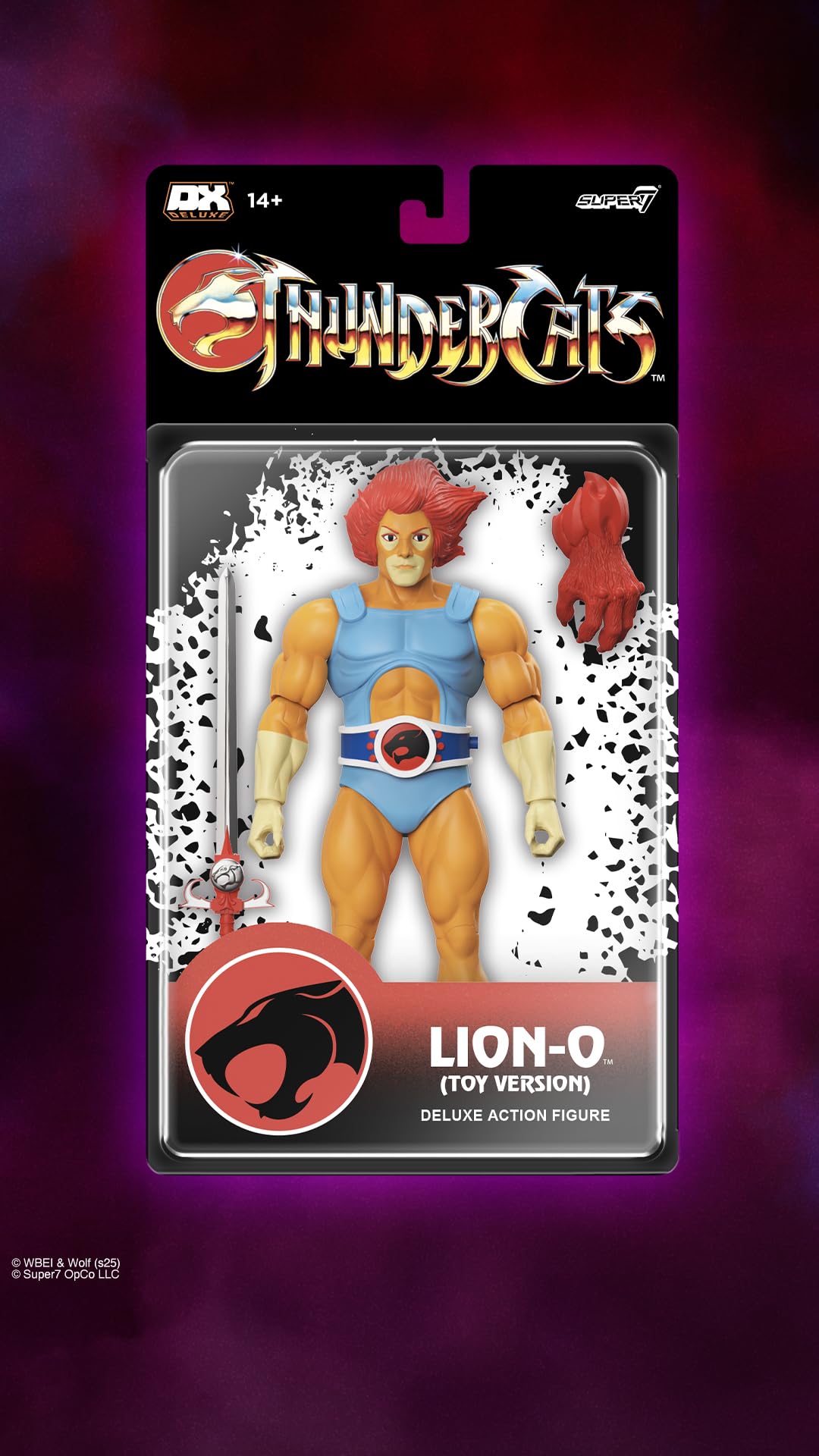 Super7 Deluxe Lion-O – 7-inch Thundercats Action Figure with Sword of Omens & Claw Shield