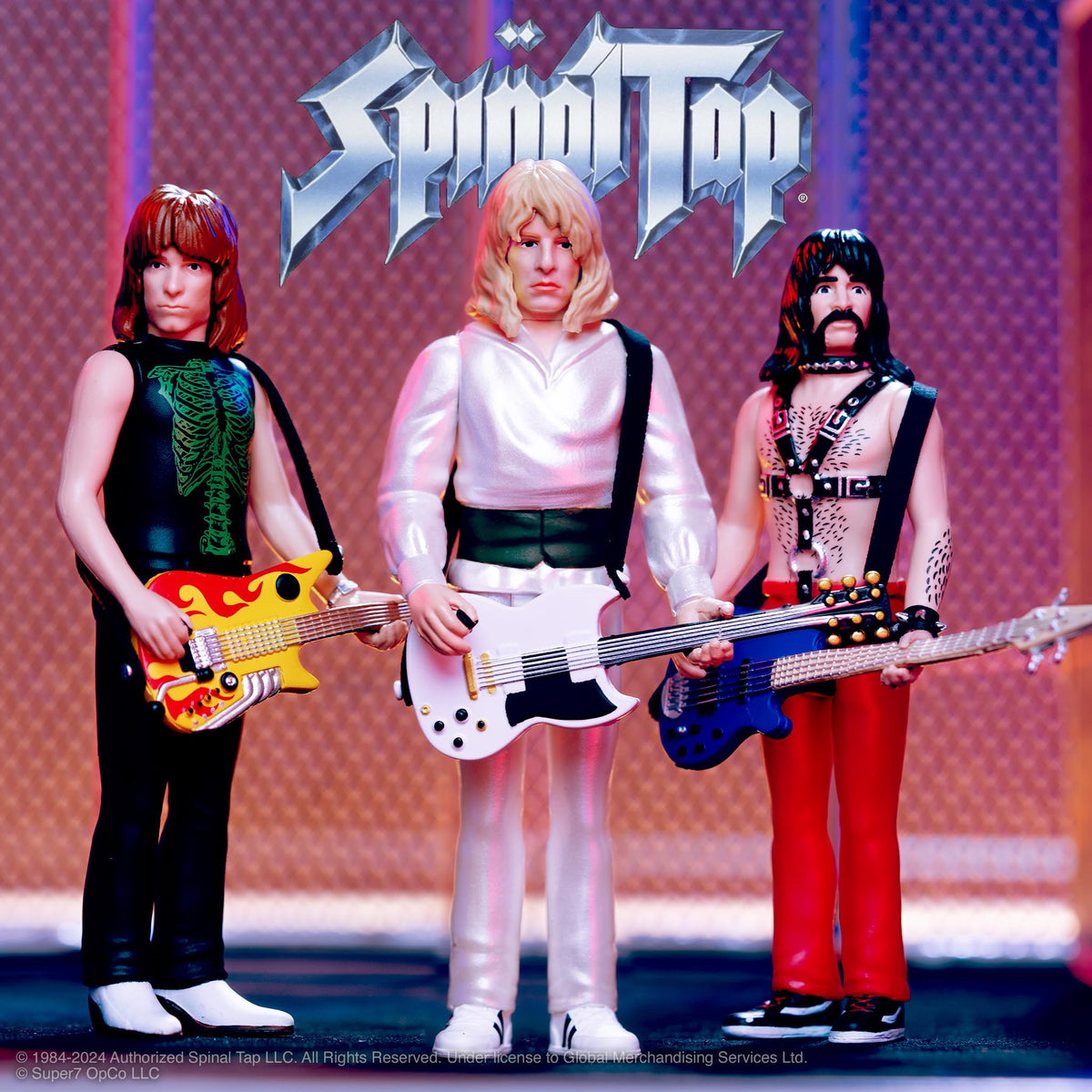 Super7 Spinal Tap Derek Smalls 3.75in Action Figure - Leather Harness & Blue Bass Guitar Accessory | Retro Collectibles