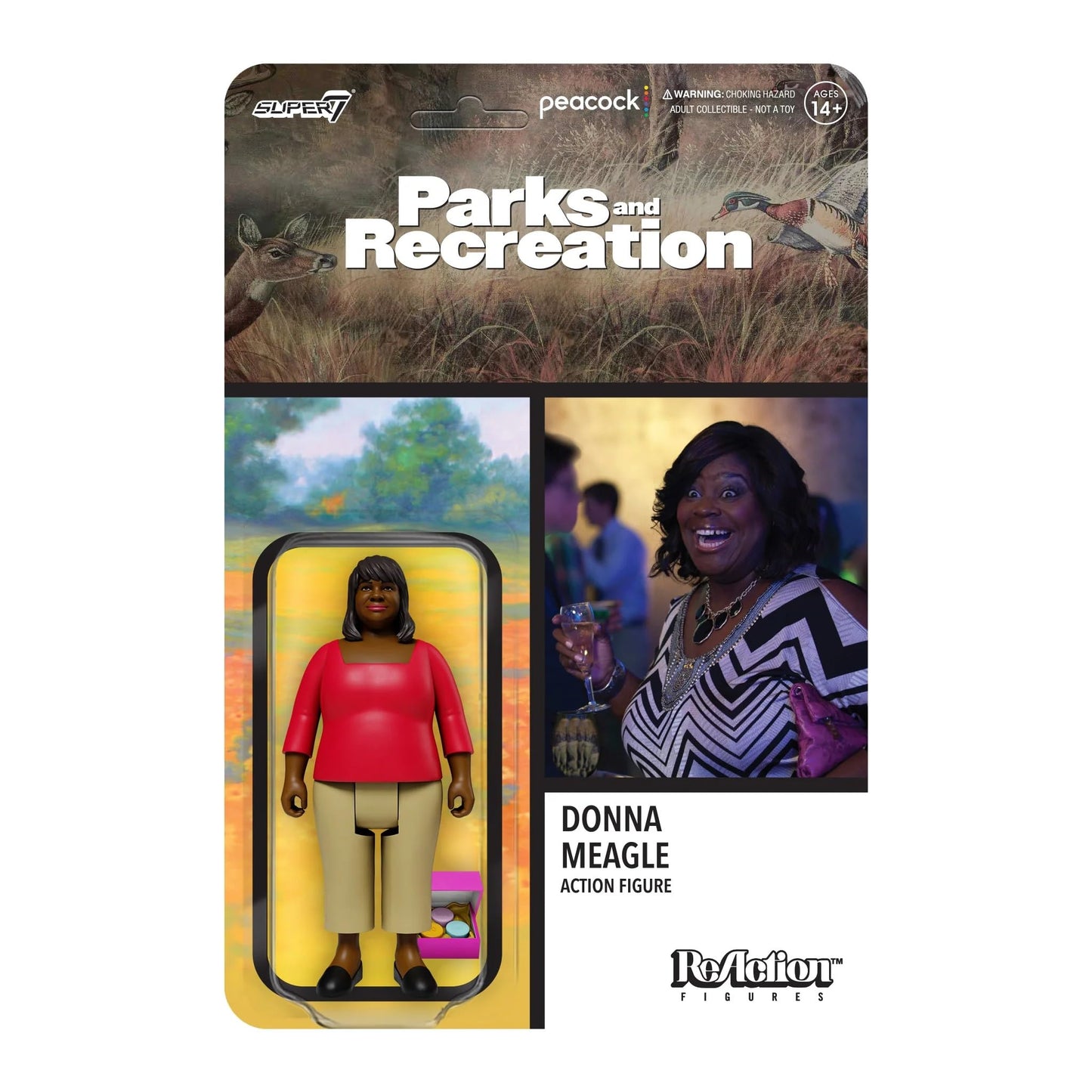 Super7 Donna Meagle 3.75-Inch Parks and Recreation Action Figure | Cupcakes Accessory