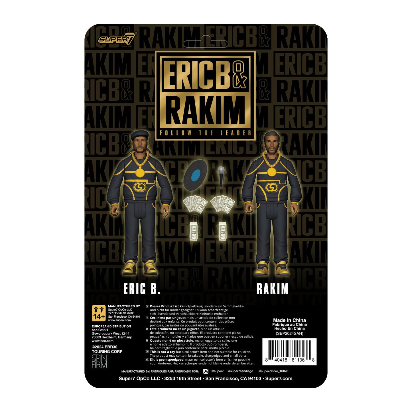 Super7 Eric B. & Rakim Follow The Leader 2-Pack – 3.75-Inch ReAction Figures with Accessories