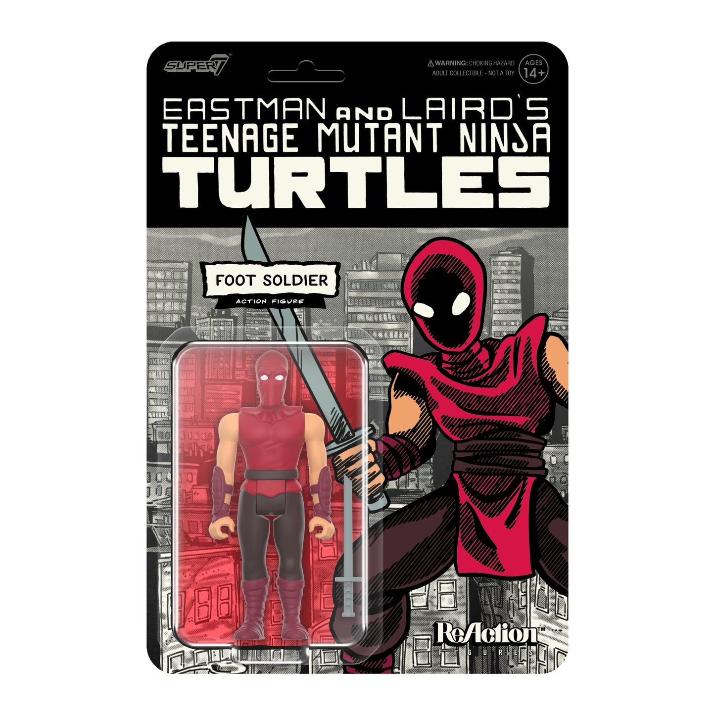 Super7 Teenage Mutant Ninja Turtles Foot Soldier (Comic Color) – 3.75-Inch TMNT Action Figure with Sword Accessory