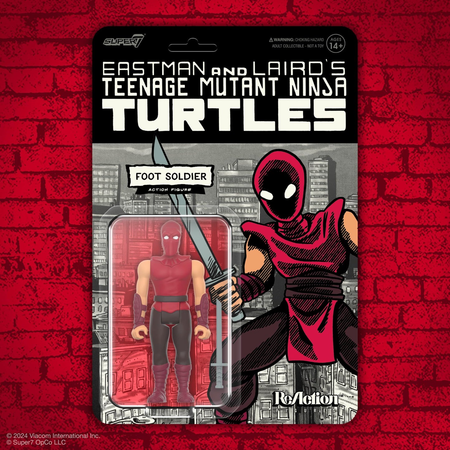Super7 Teenage Mutant Ninja Turtles Foot Soldier (Comic Color) – 3.75-Inch TMNT Action Figure with Sword Accessory