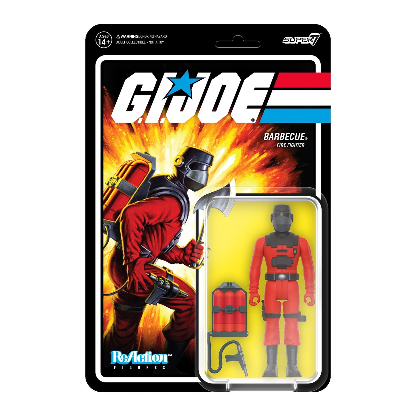 Super7 G.I. Joe Barbecue 3.75-Inch ReAction Figure with Fire Extinguisher Accessory