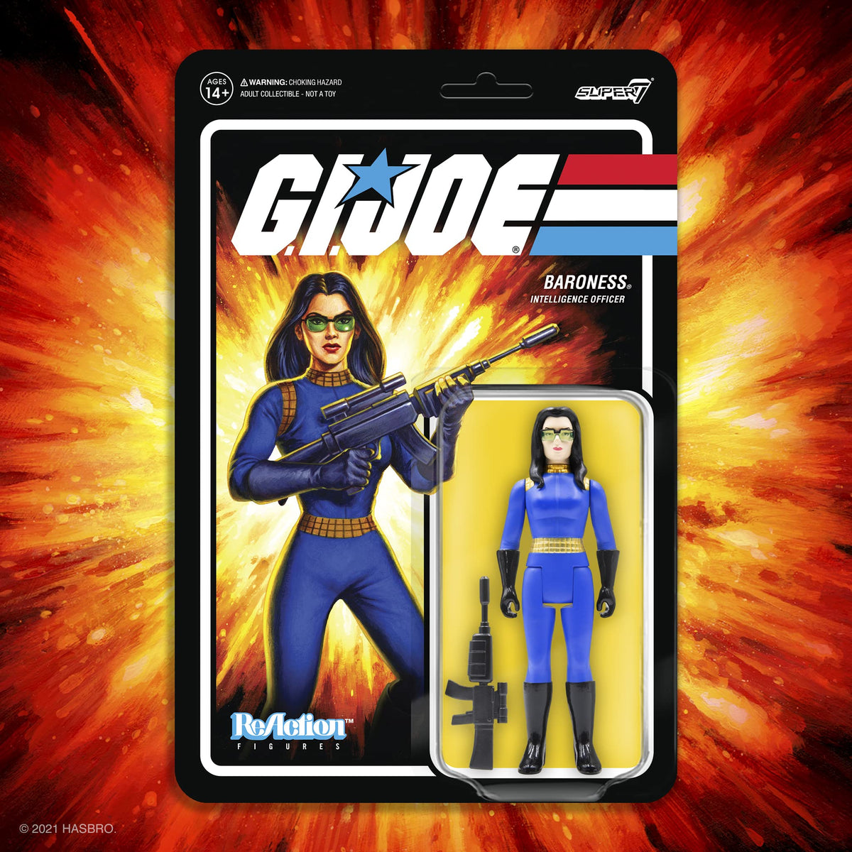 Super7 G.I. Joe Baroness - 3.75-inch ReAction Figure with Laser Rifle | Retro Collectible