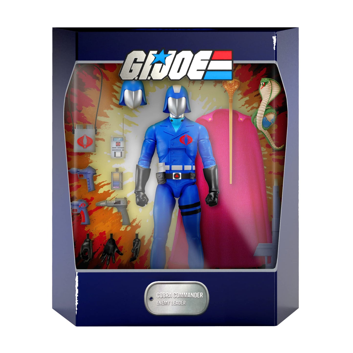 Super7 ULTIMATES! G.I. Joe Cobra Commander Figure – 7-Inch Collectible with Accessories