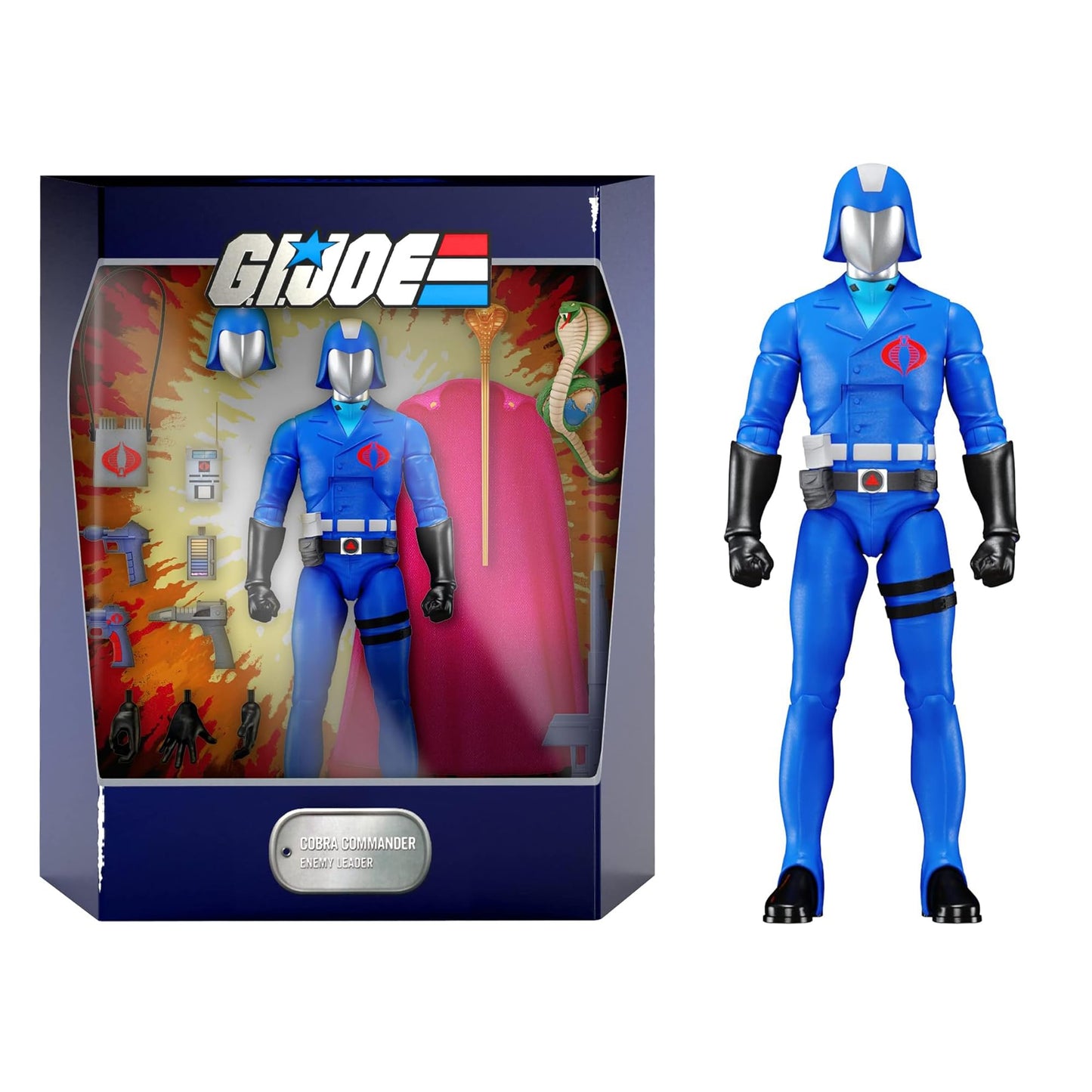 Super7 ULTIMATES! G.I. Joe Cobra Commander Figure – 7-Inch Collectible with Accessories