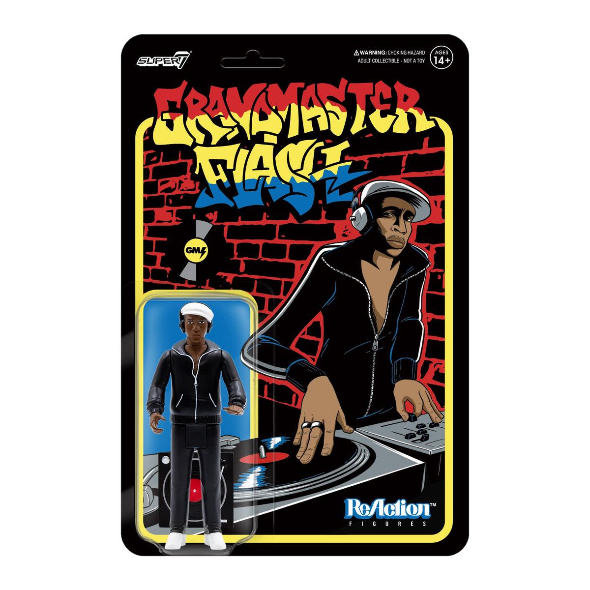 Super7 Grandmaster Flash 3.75-inch Action Figure with Turntable Accessory | Hip Hop Collectibles