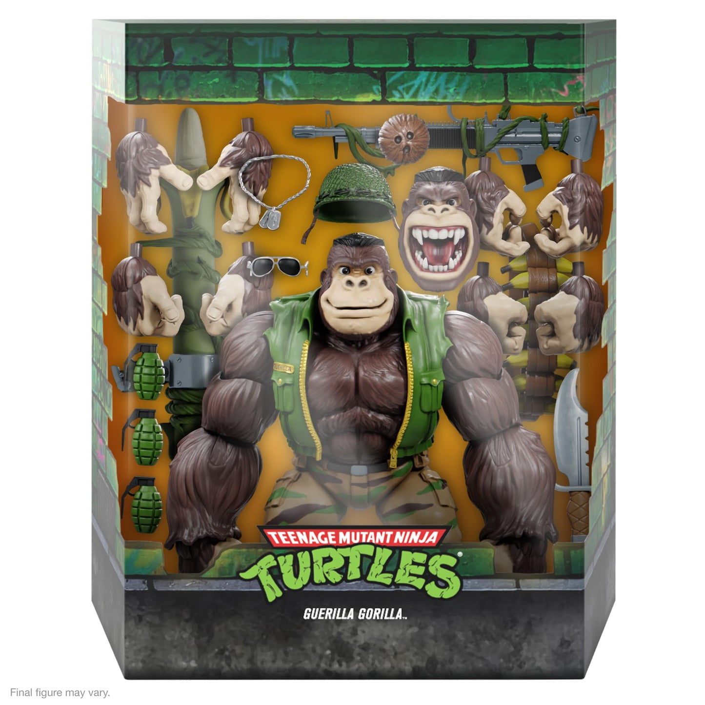 Super7 ULTIMATES! Guerrilla Gorilla – 8-Inch TMNT Action Figure with Accessories