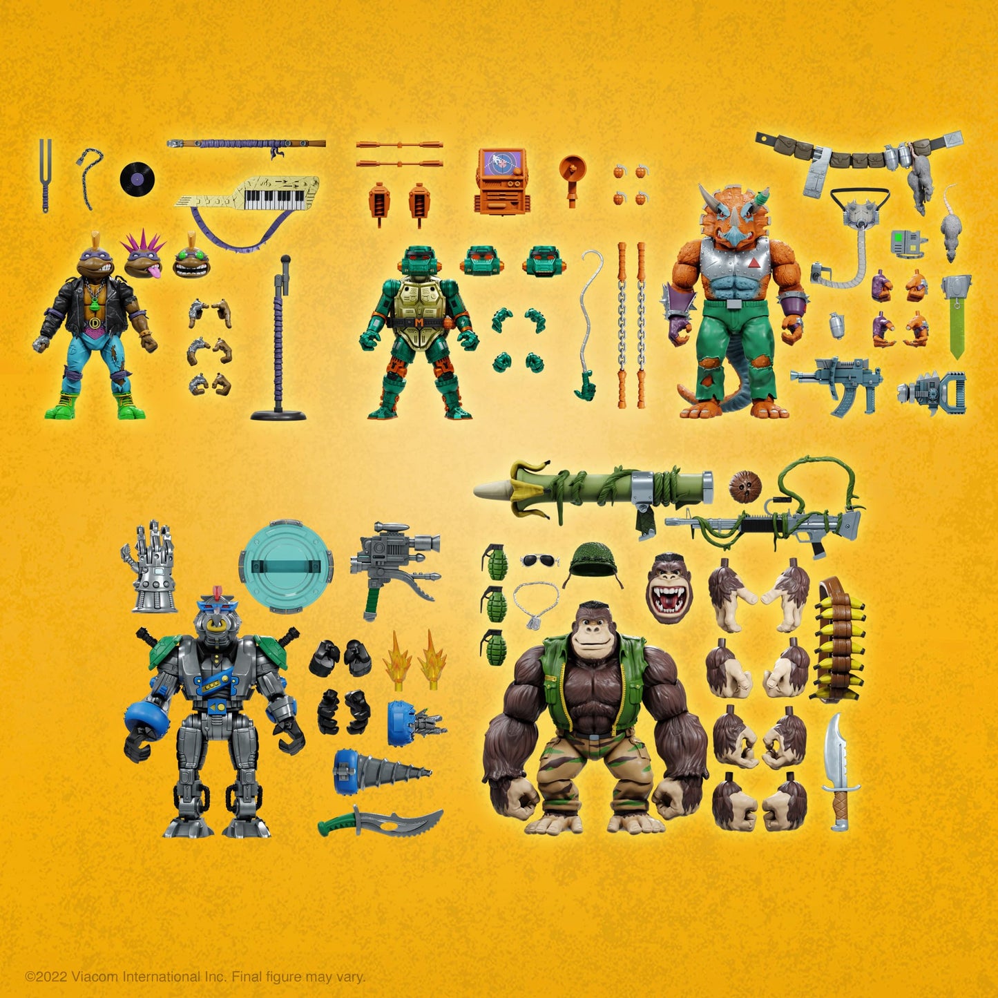 Super7 ULTIMATES! Guerrilla Gorilla – 8-Inch TMNT Action Figure with Accessories