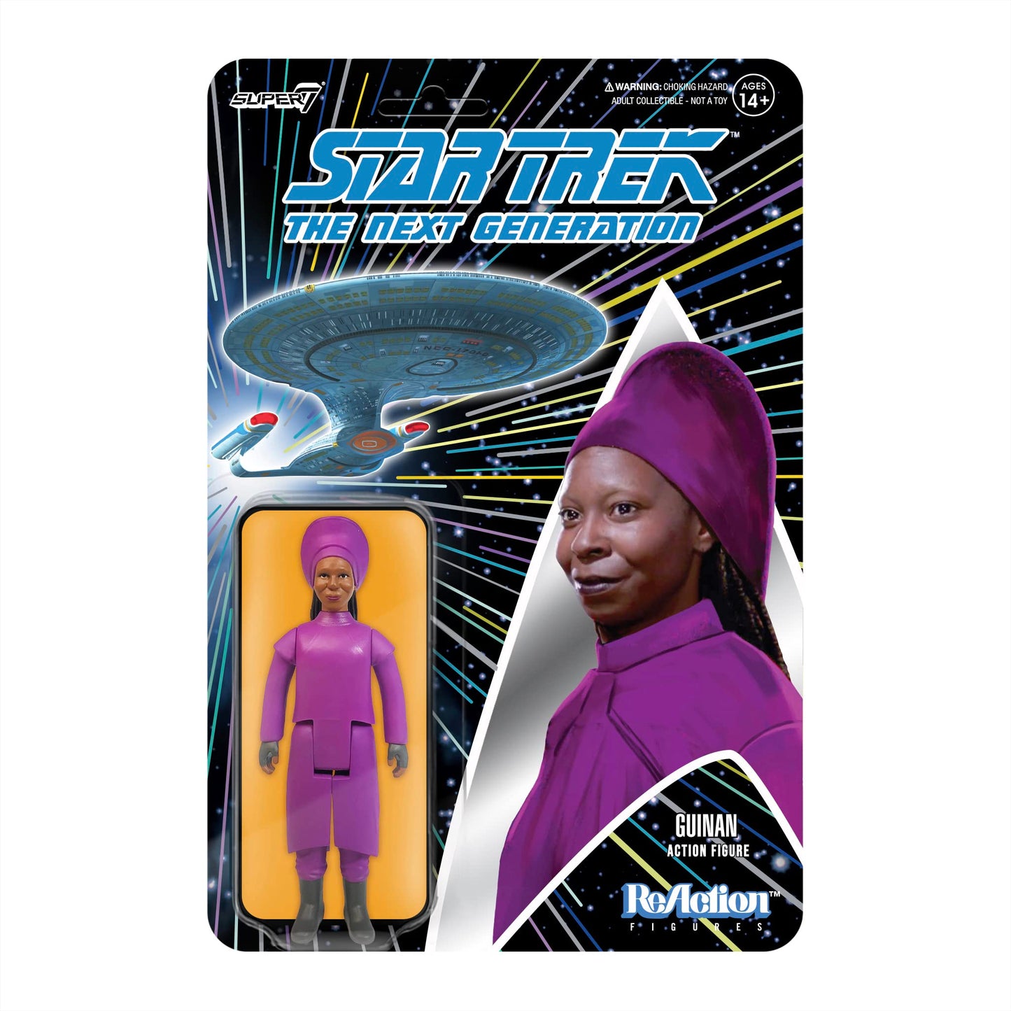 Super7 Star Trek TNG Guinan 3.75-Inch ReAction Figure - Retro Collectible