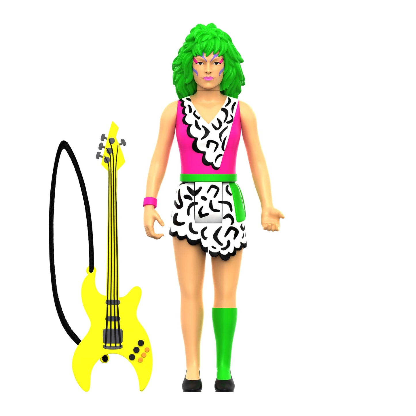Super7 Jem & The Holograms Pizzaz Neon – 3.75-inch Action Figure | ReAction Collectible by Super7
