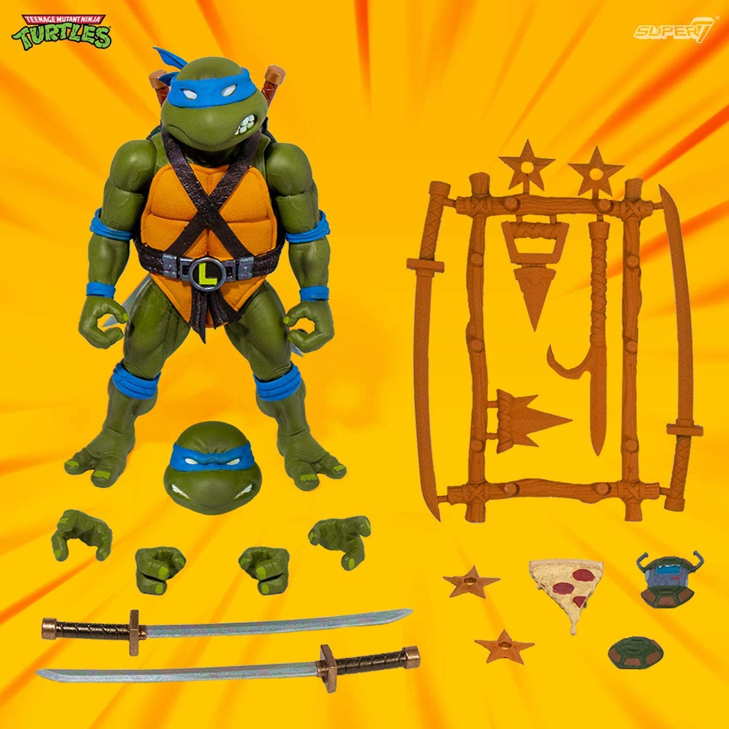 Super7 ULTIMATES! Leonardo 7-Inch TMNT Action Figure with Accessories