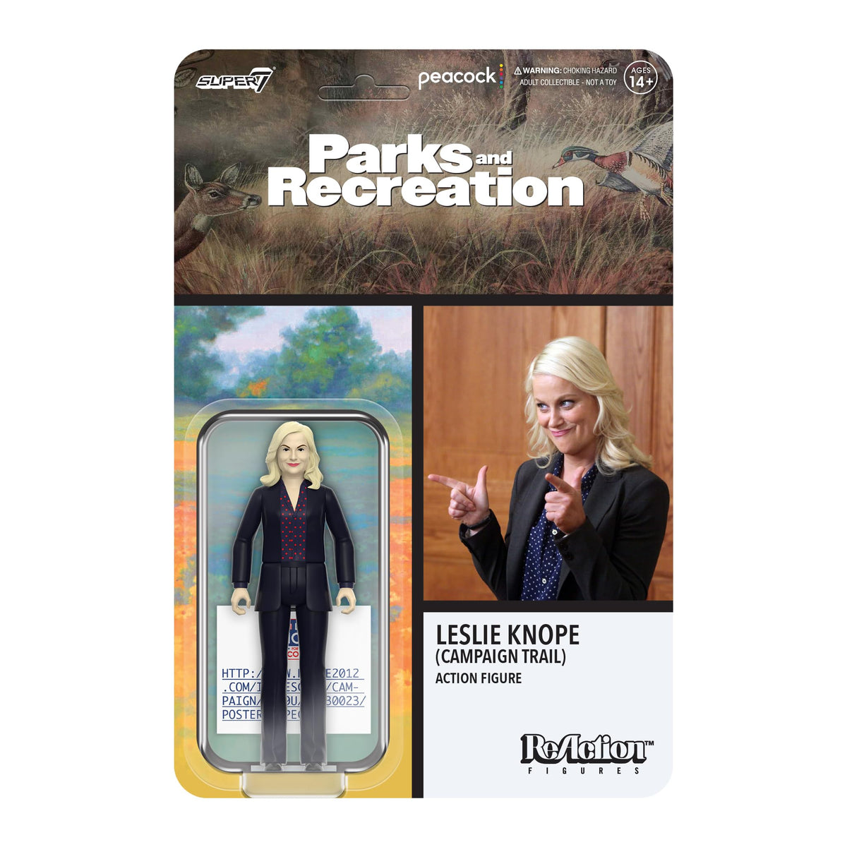 Super7 Parks and Rec Leslie Knope Campaign Trail – 3.75-inch ReAction Figure