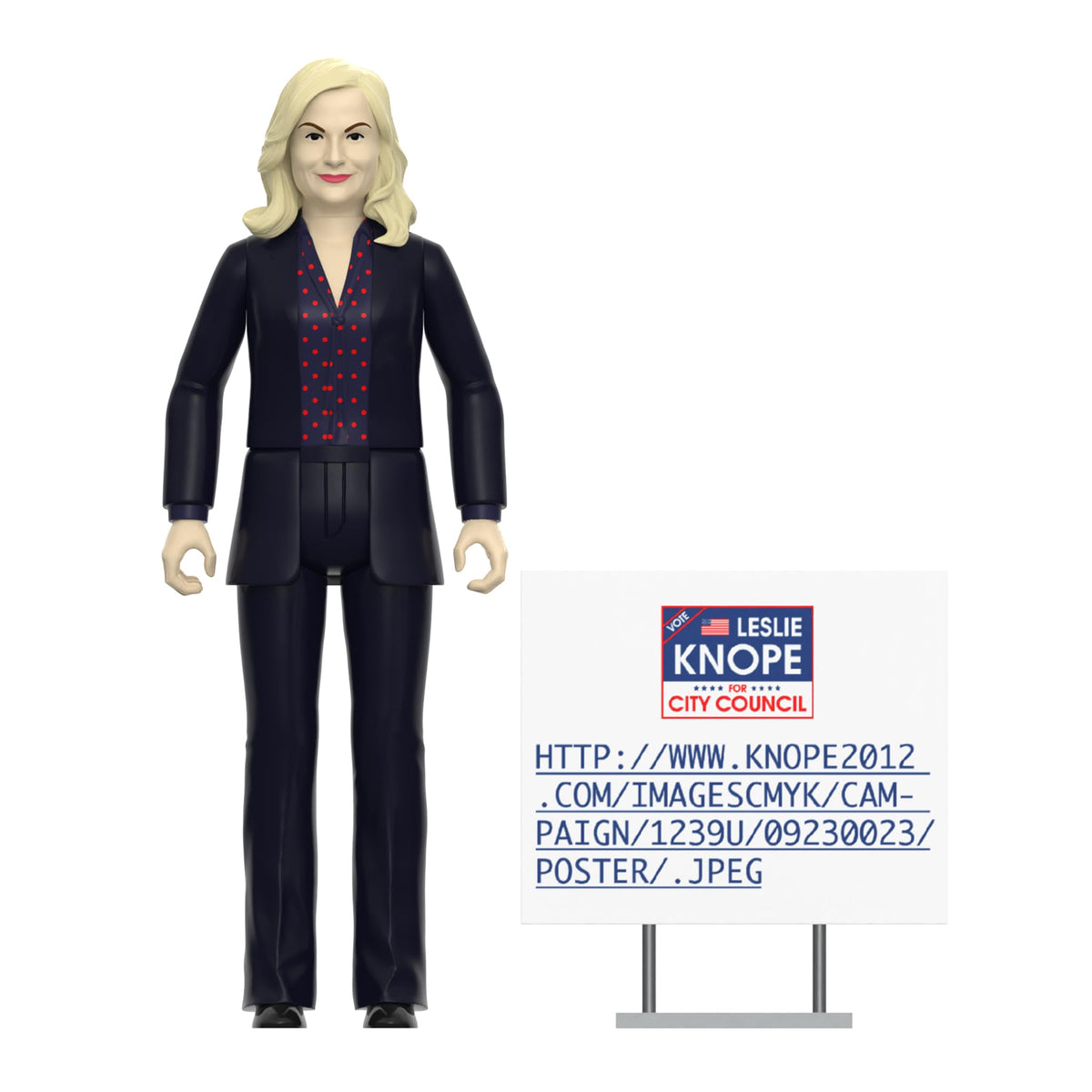 Super7 Parks and Rec Leslie Knope Campaign Trail – 3.75-inch ReAction Figure