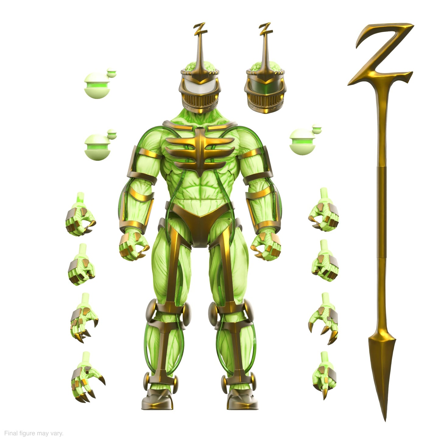 Super7 ULTIMATES! Lord Zedd Imperial Gold Glow – 7-inch Power Rangers Action Figure with Accessories