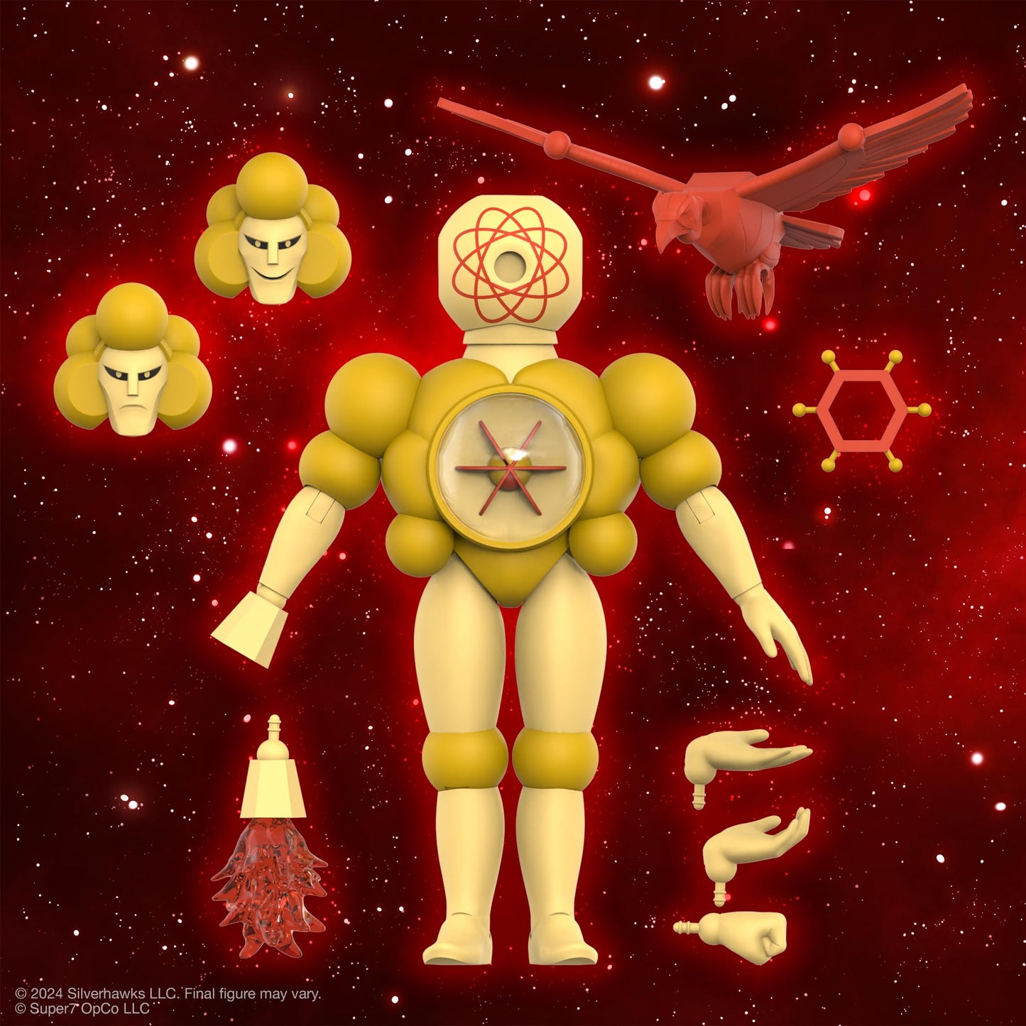 Super7 ULTIMATES! Mo-Lec-U-Lar (Toy Version) – 7-inch SilverHawks Action Figure with Accessories