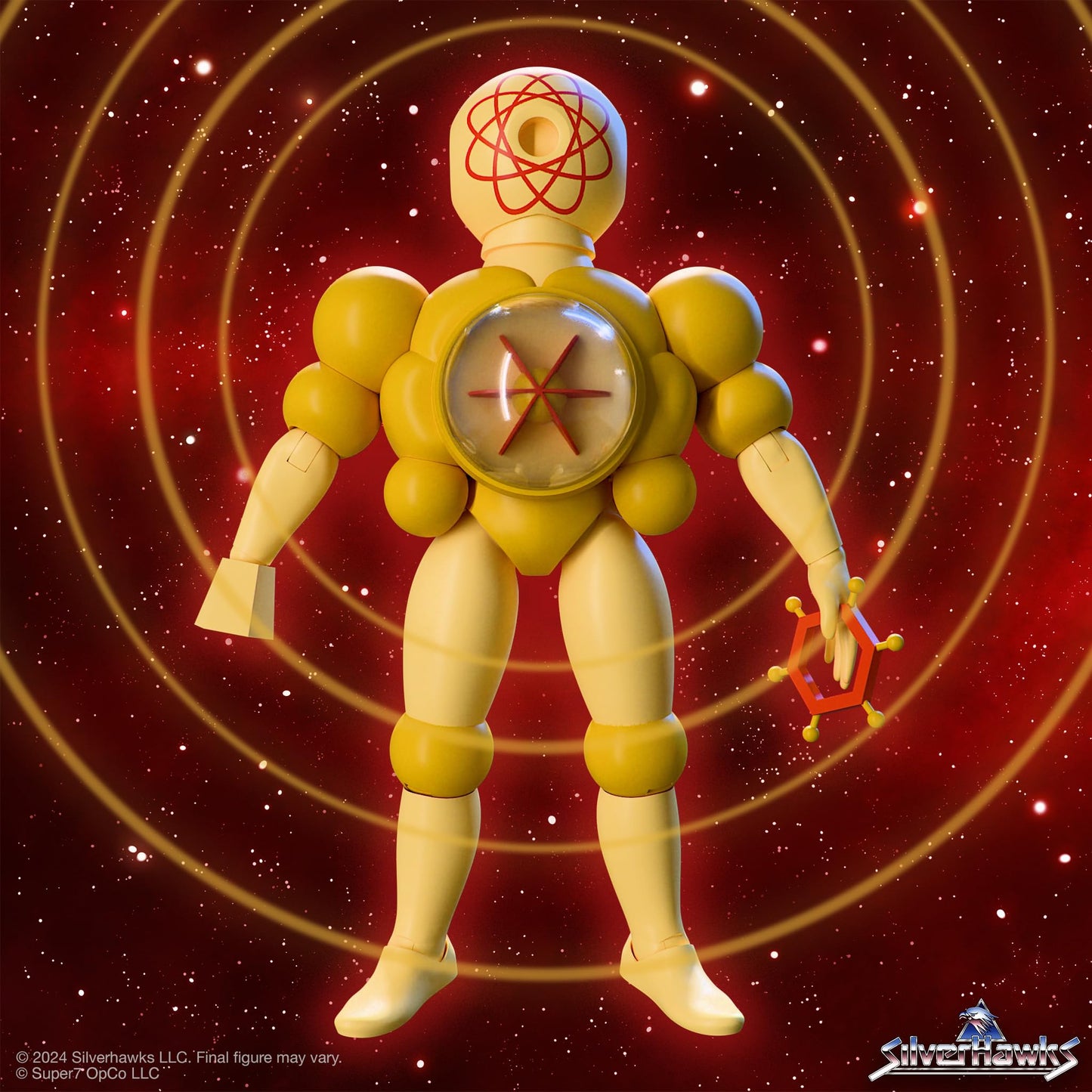 Super7 ULTIMATES! Mo-Lec-U-Lar (Toy Version) – 7-inch SilverHawks Action Figure with Accessories