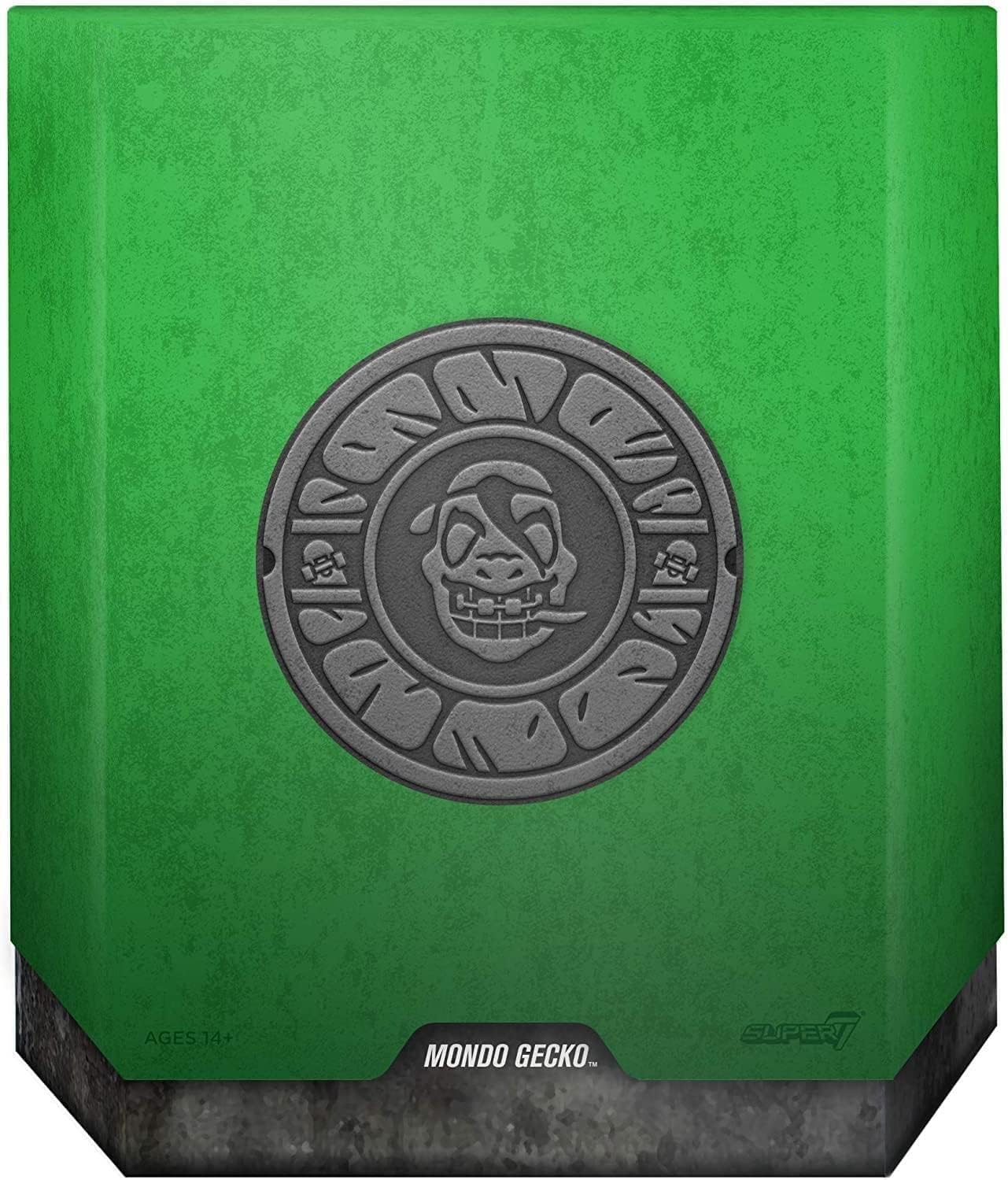 Super7 Ultimates Mondo Gecko 7-Inch TMNT Action Figure – Retro Collectible with Skateboard & Accessories