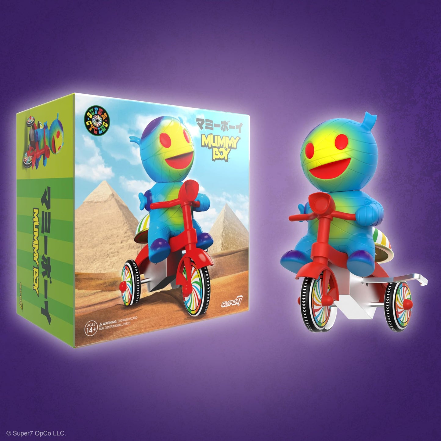 Super7 Mummy Boy with Wind-Up Red Trike – 5-inch Super Cycles Figure